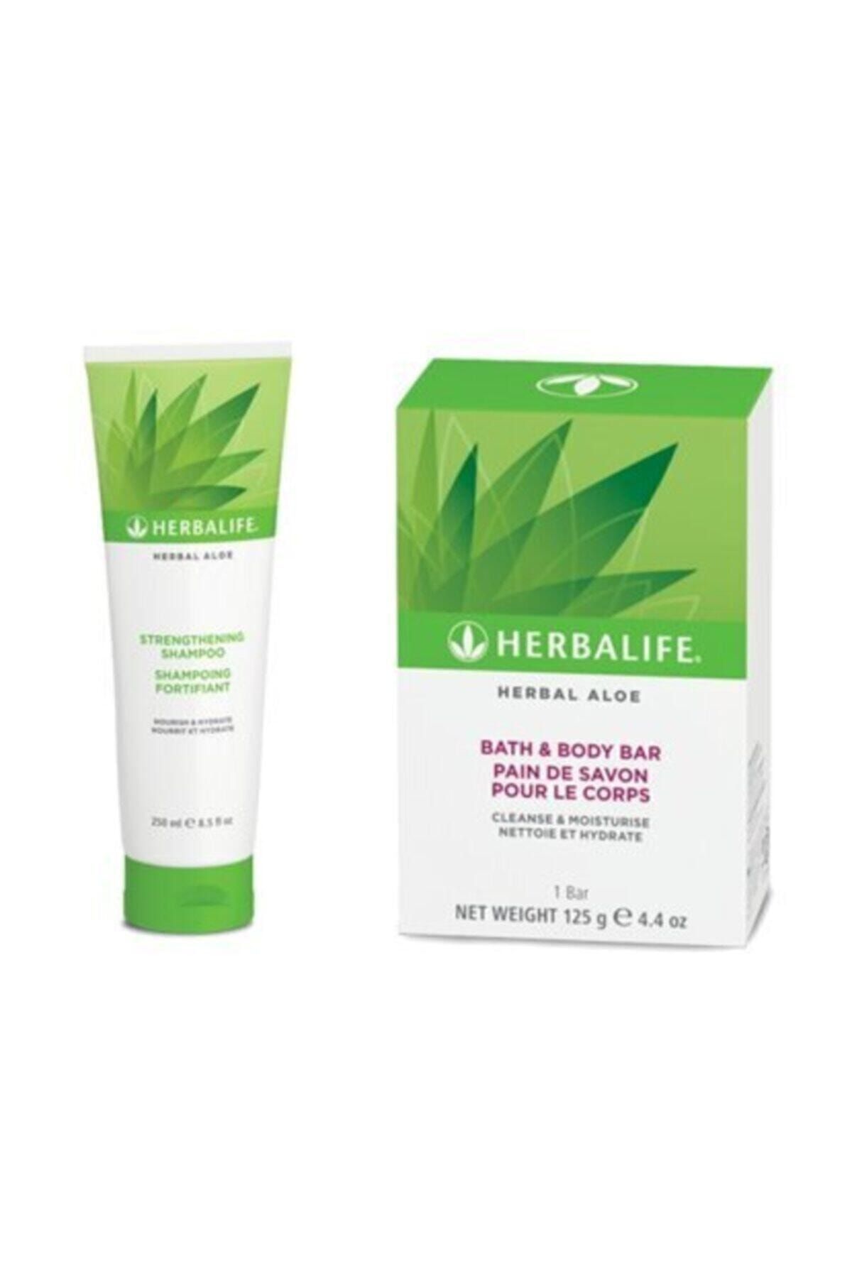 Herbalife 1 X Herbal Aloe Güçlendirici Şampuan 250 ml 1x Herbal Aloe El Ve Vücut Sabunu Tekli