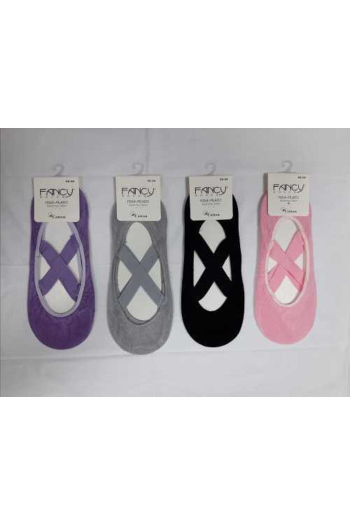 Fancy 4 Lü Renkli Yoga Plates Çorabı