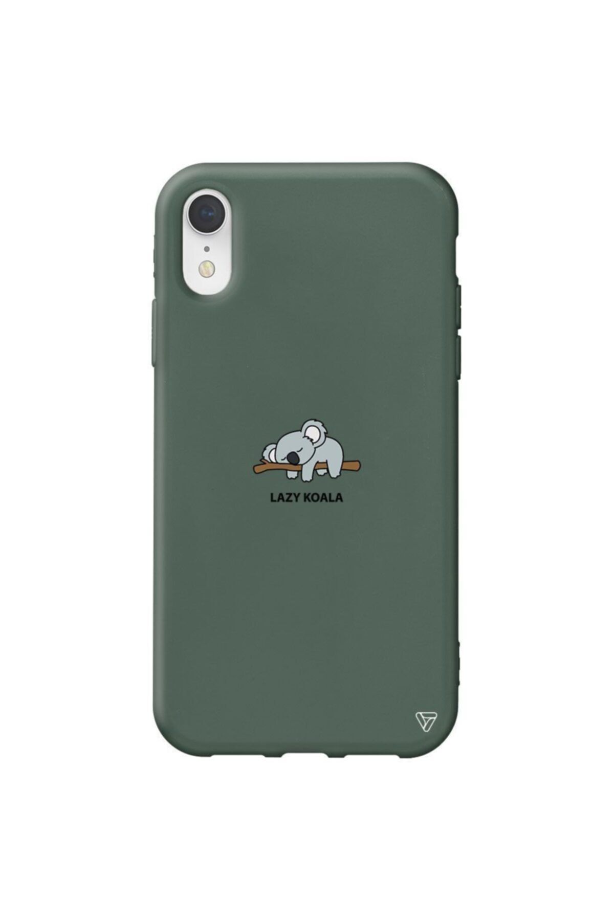 Trihed Iphone Xr Yeşil Renkli Silikon Lazy Koala Telefon Kılıfı