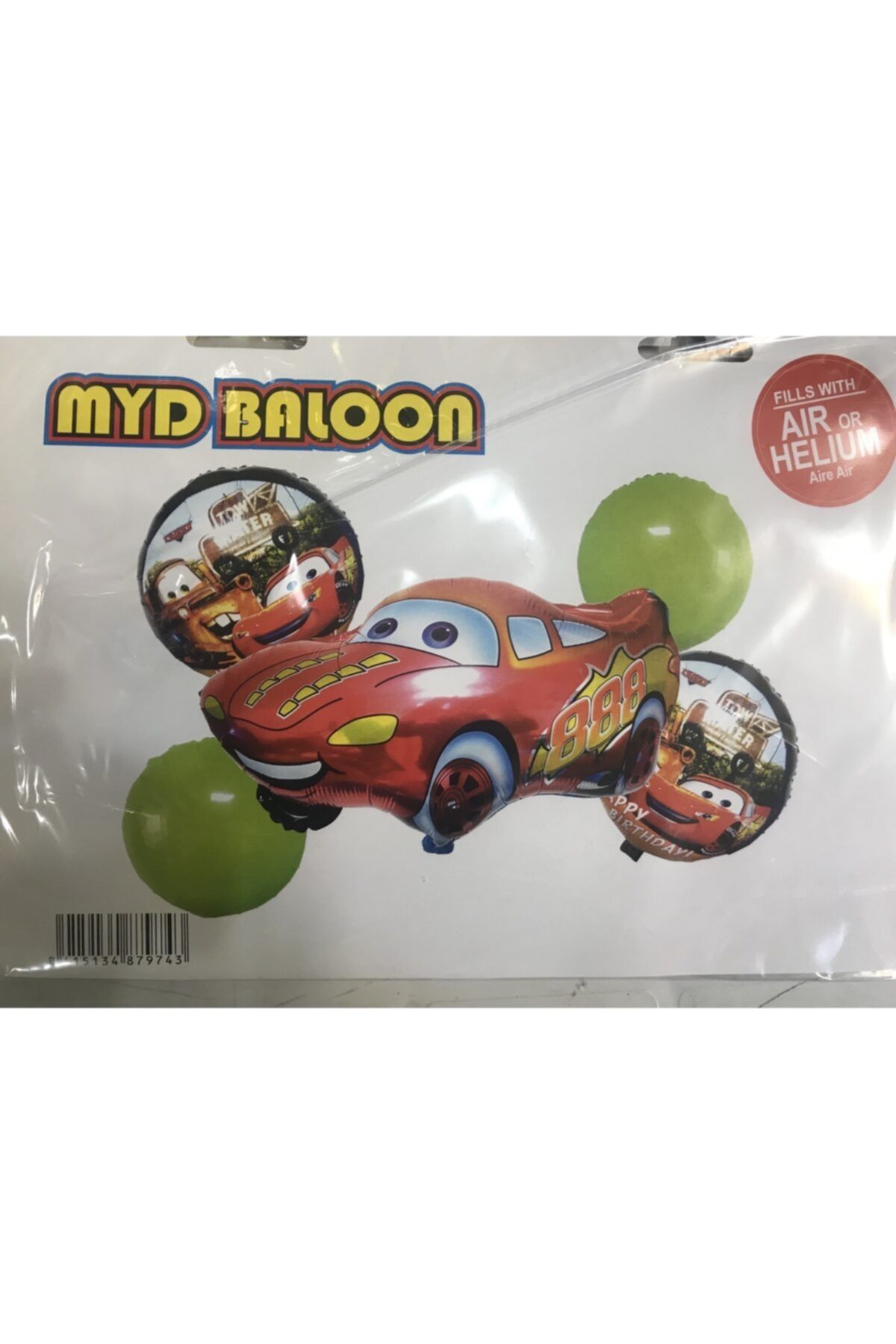 Cars Şimşek Mcqueen 5 Li Folyo Balon Set