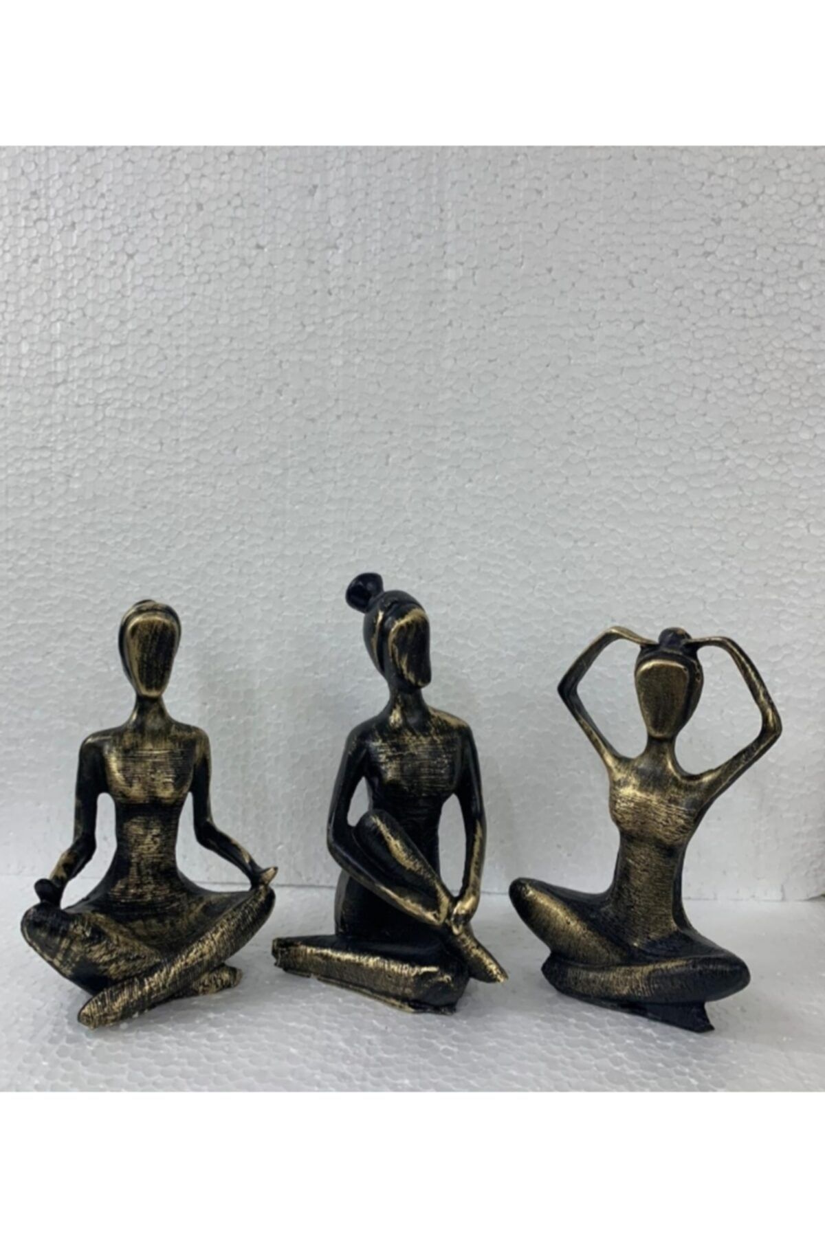 By Ari Ev Dekorasyon Üçlü Yoga Yapan Kızlar Biblo Eskitme