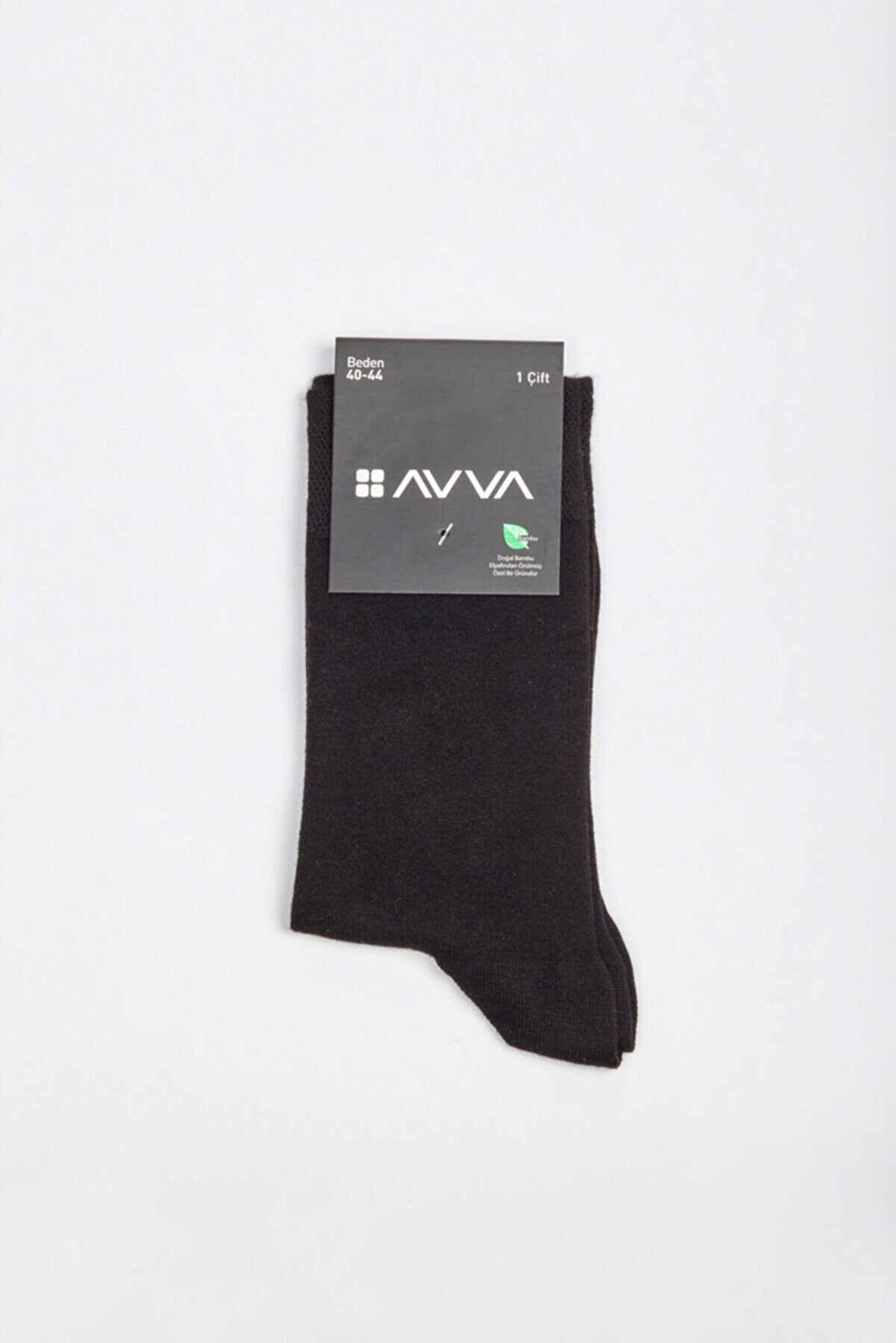 Avva Erkek Siyah Düz Soket Çorap A02y8500
