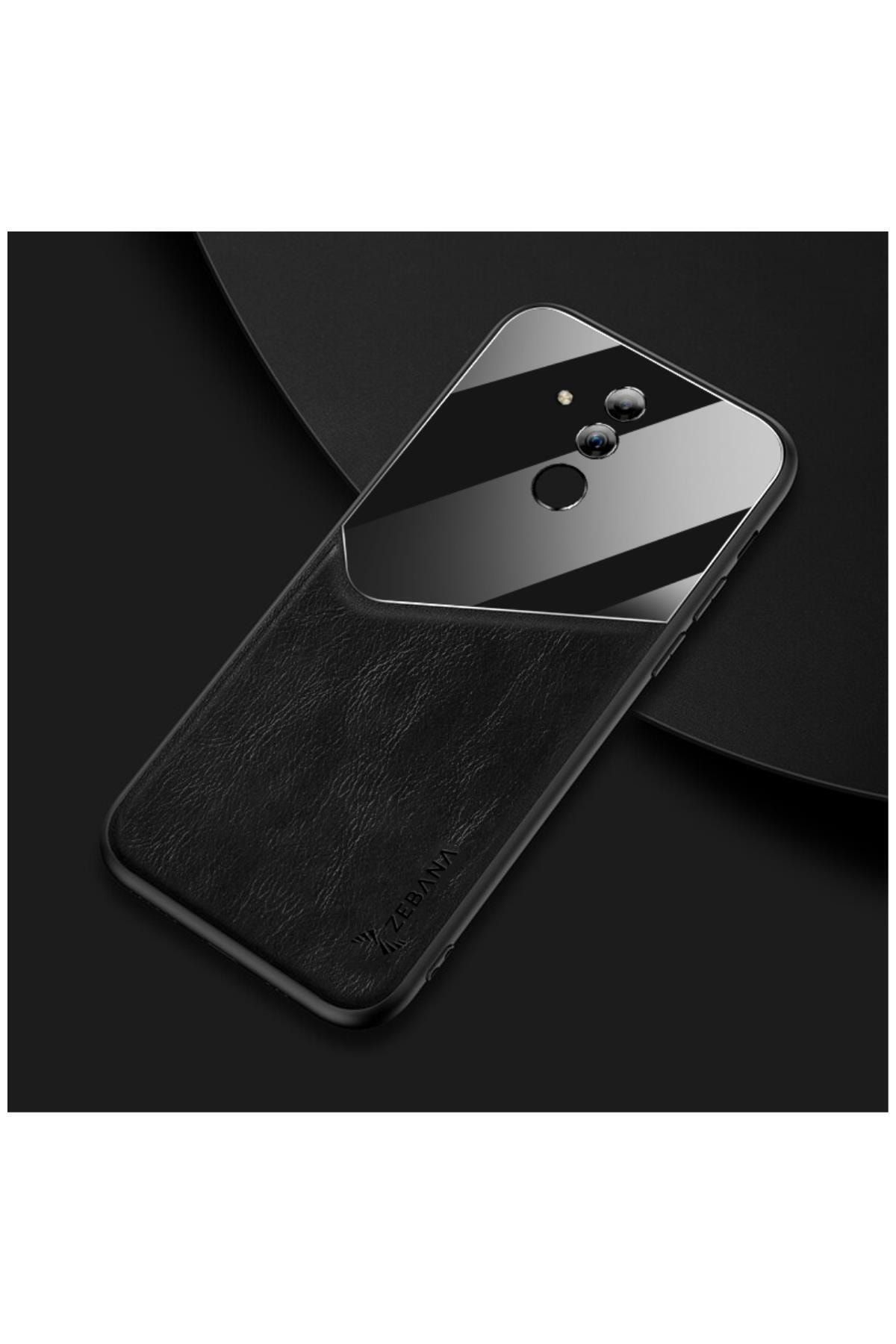 Dara Aksesuar Huawei Mate 20 Lite Uyumlu Telefon Kılıfı Zebana New Fashion Deri Kılıf Siyah