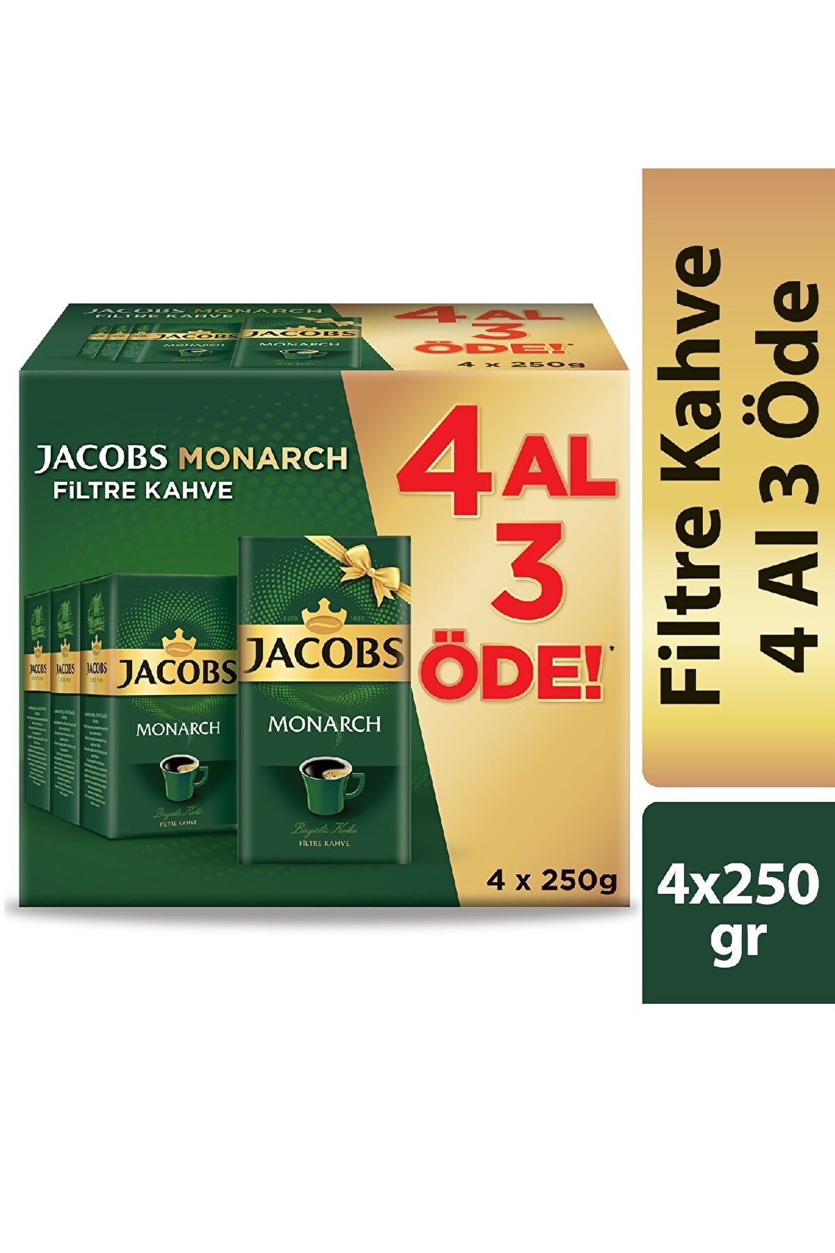 Jacobs Monarch Filtre Kahve 250 gr 4 Al 3 Öde