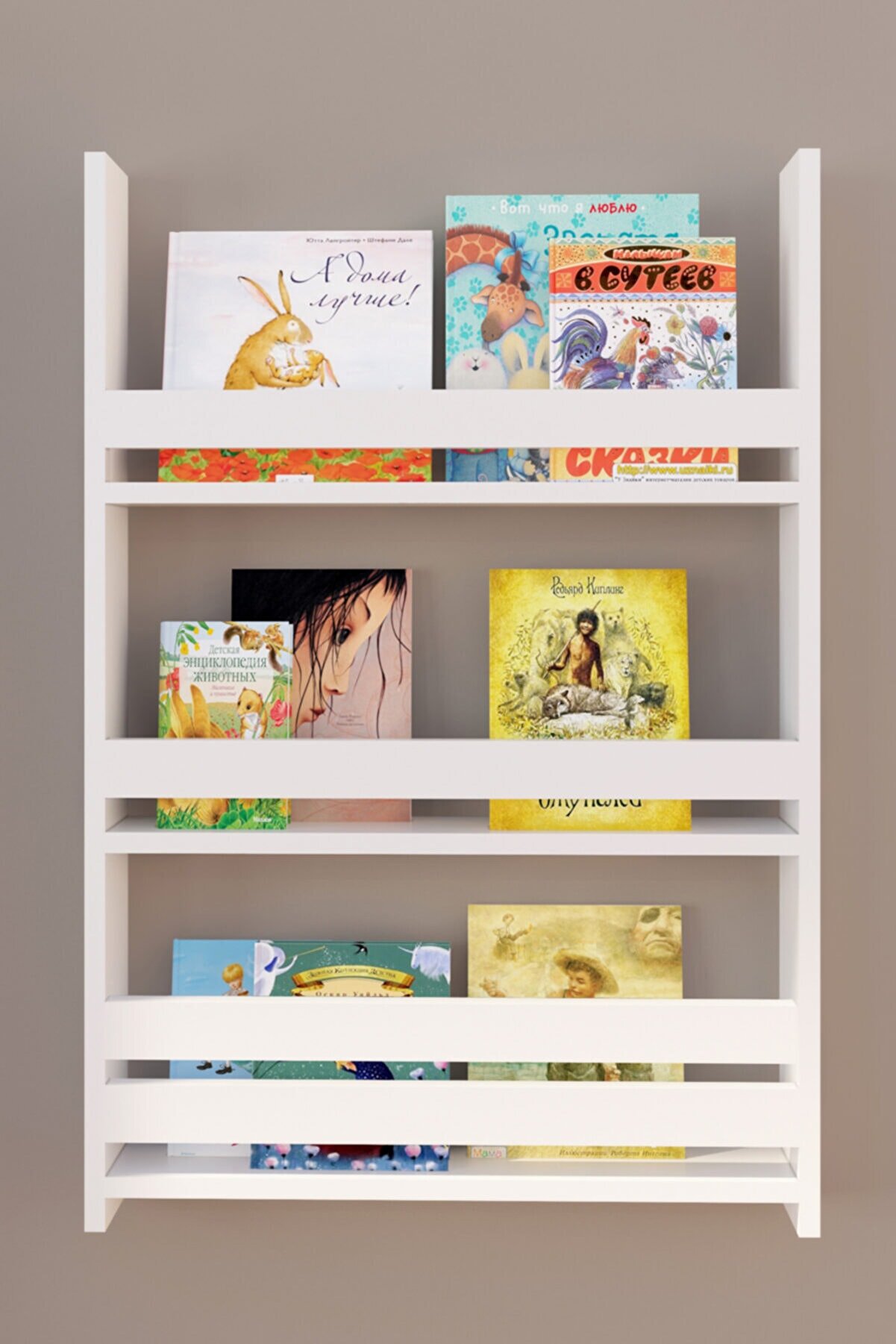 Pratico Montessori Çocuk Odası Eğitici Kitaplık 3 Raflı