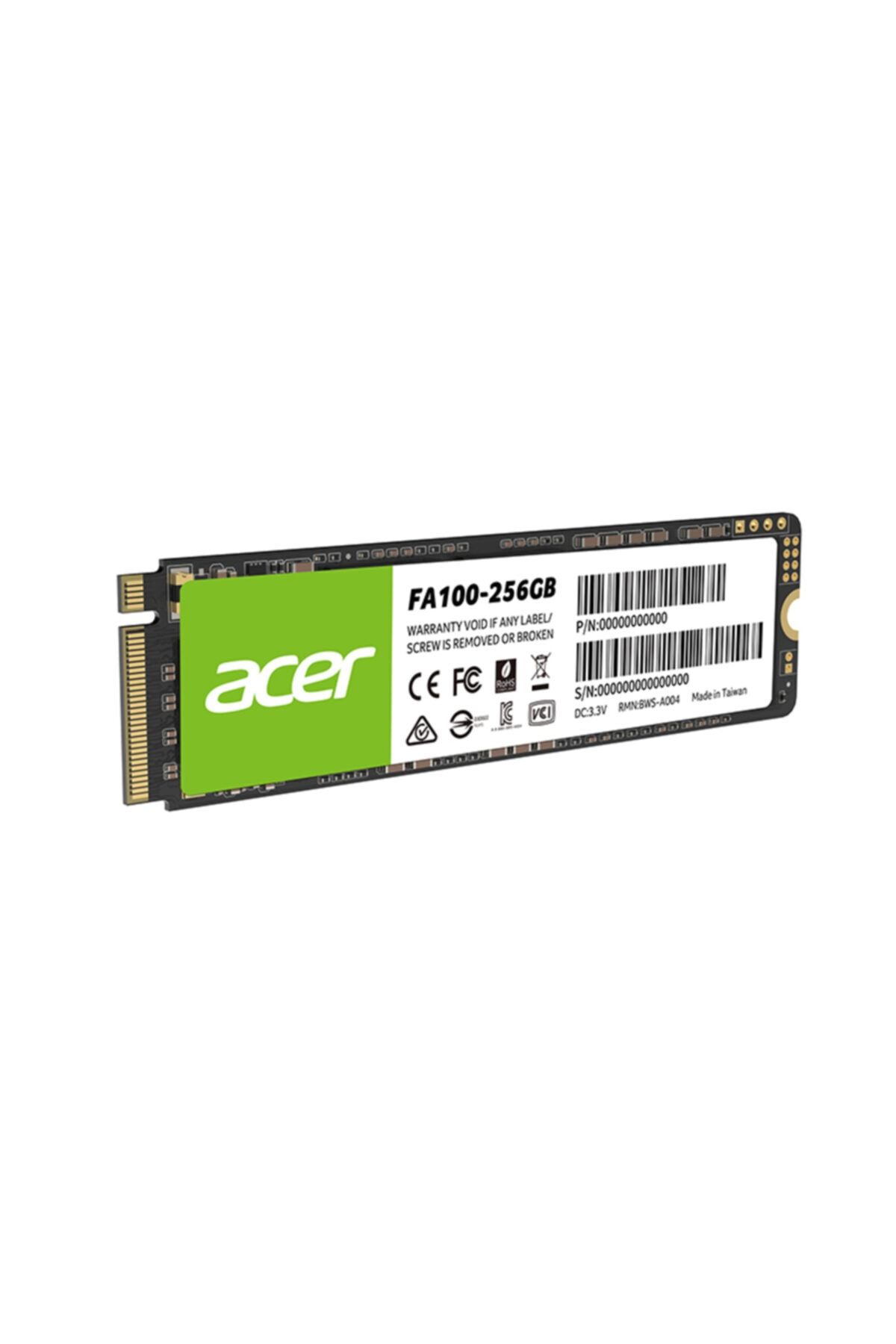 ACER Fa100-256gb Pcıe Gen3 M.2 3300mb-2700mb/s