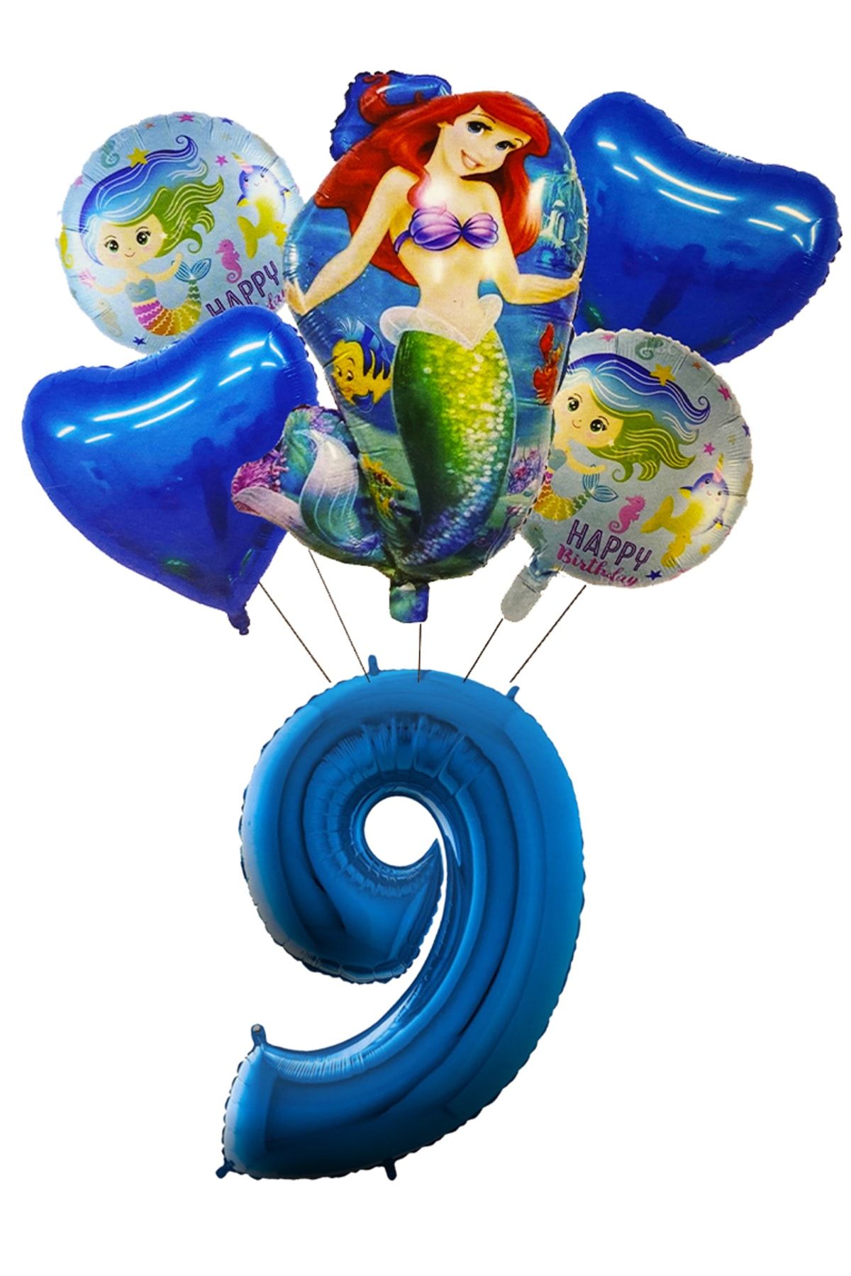 DİSNEY Disney Deniz Kızı Ariel Balon Seti Deniz Kızı Konsepti Balon Süsleme