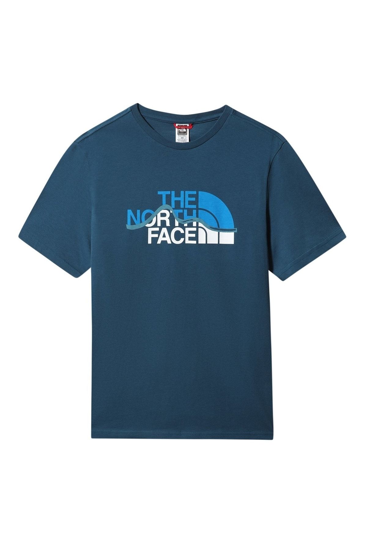 The North Face Erkek S/s Mountain Line Tee - Eu Tişört Mavi