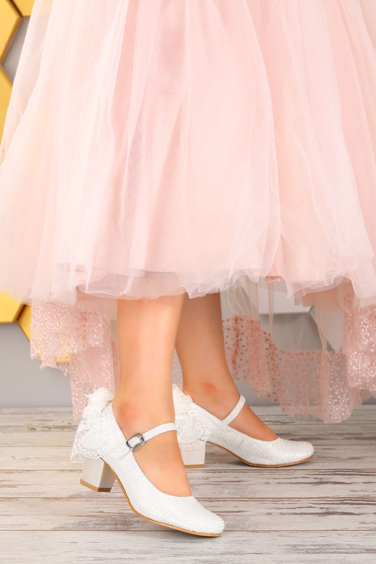 Kiko Kids Günlük Kız Çocuk 4 cm Topuk Babet Ayakkabı