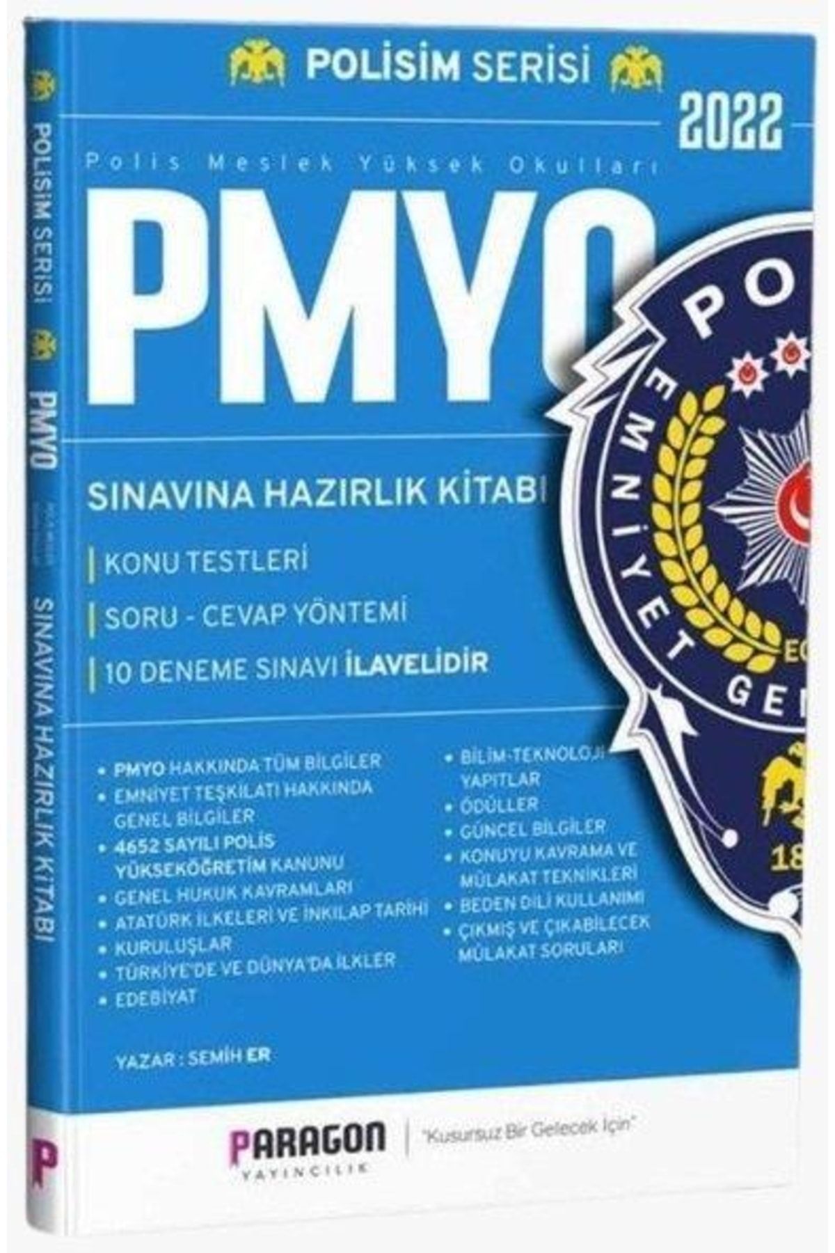 Paragon Yayıncılık Pmyo 2022 Sınavına Hazırlık Kitabı-konu Testleri-10 Deneme Sınavı Polisim Serisi