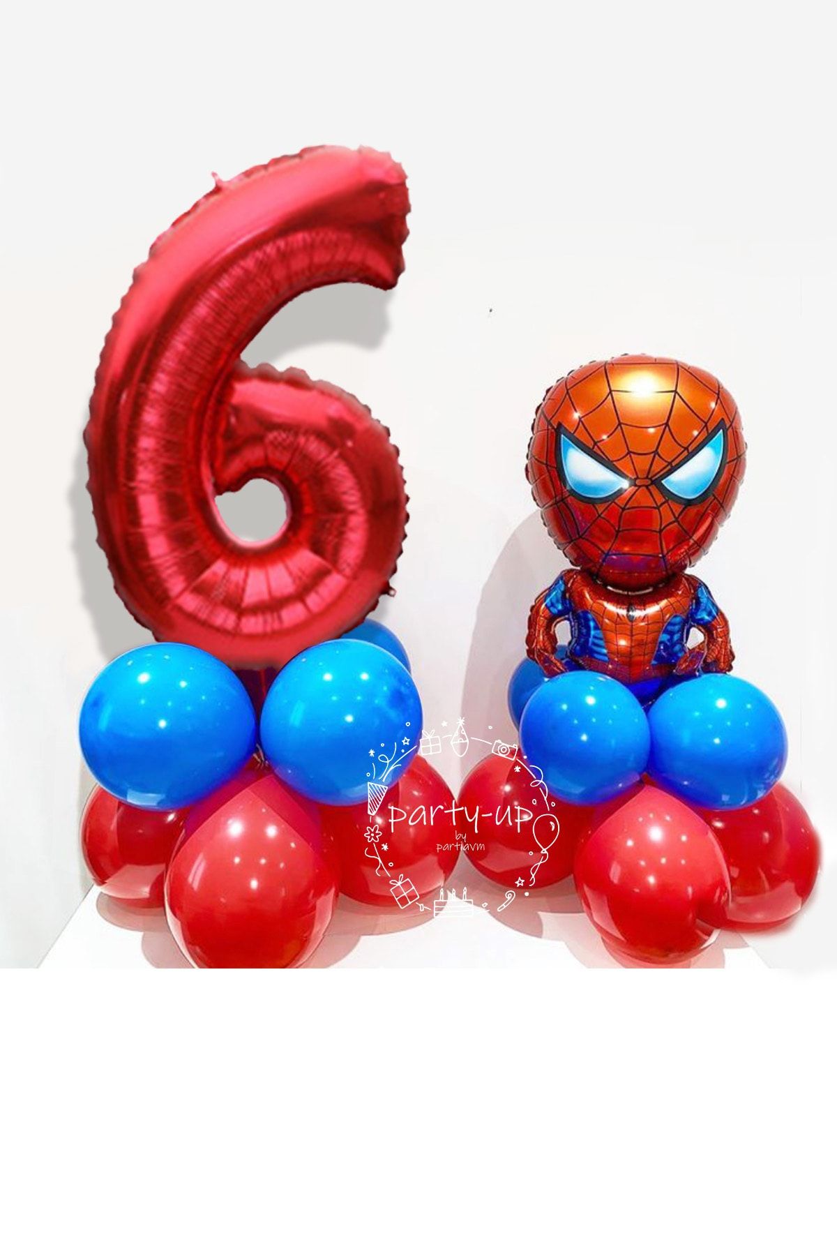 DİSNEY Örümcek Adam Balon Karşılama Seti Rakam Balon Spiderman Balon