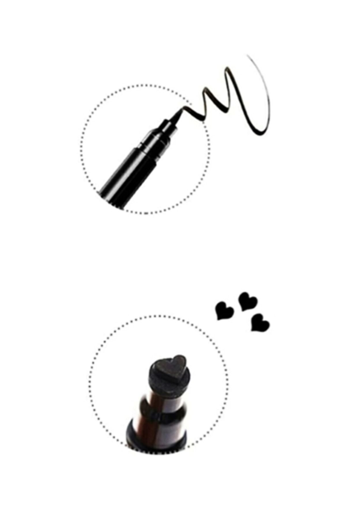 synee Çift Uçlu Kalp Desenli Eyeliner