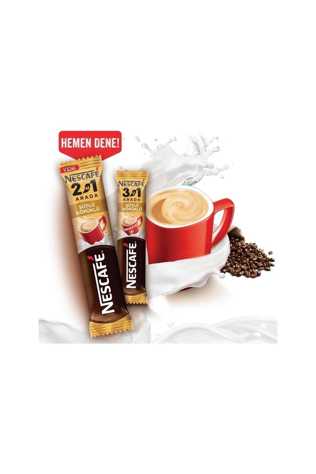 Nestle Nescafe 2si1 Arada Sütlü Köpüklü 10 Gram 48 Li Paket