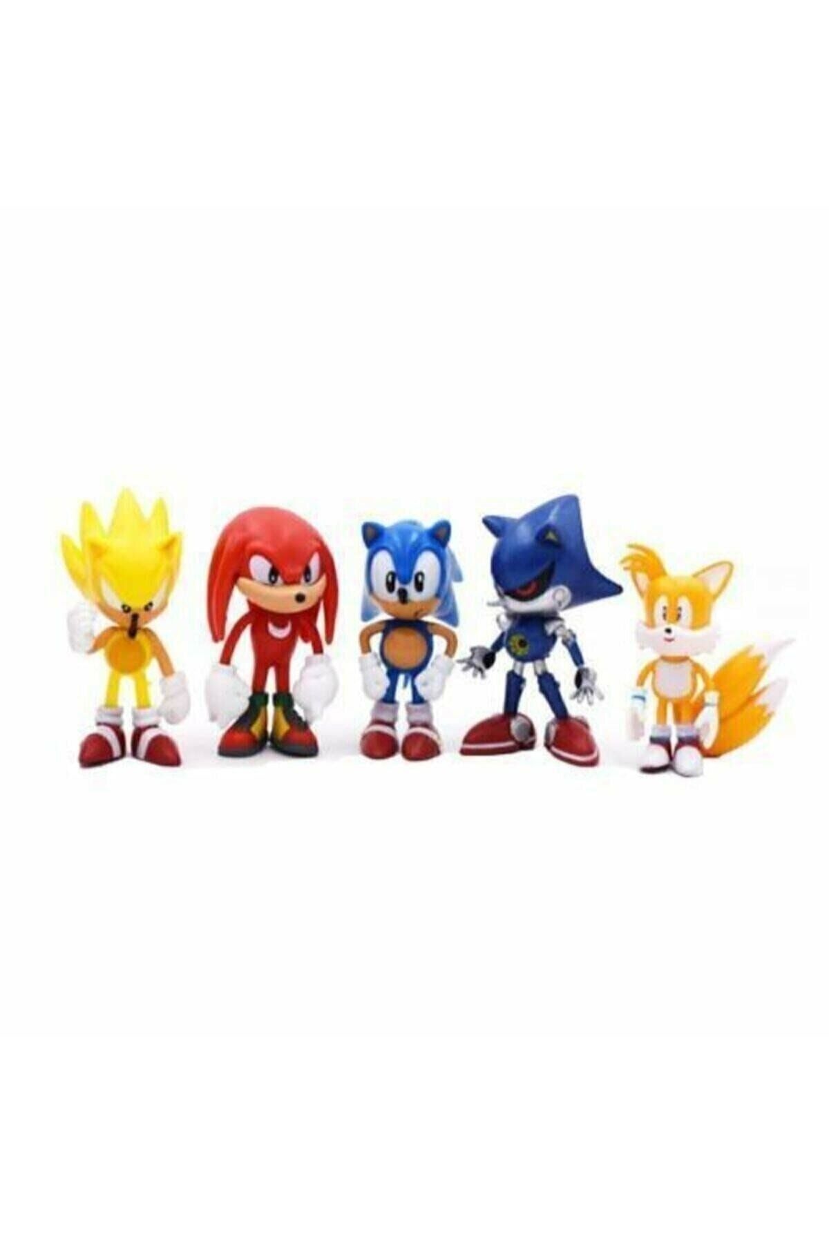 MuditaToys Sonic Mini Figür Oyuncak 5 Figürlü Oyuncak Seti Super Metal Kirpi Sonic Tails Knuckles