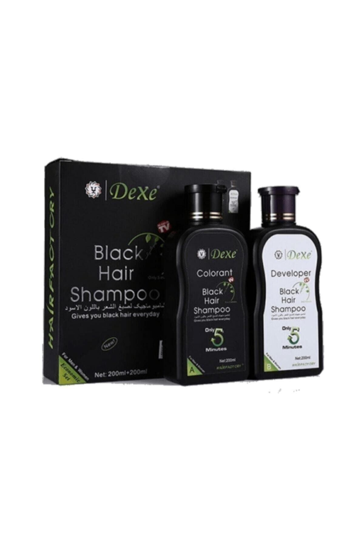 Dexe Beyaz Kapatıcı Siyah Şampuan - Black Hair Shampoo 200ml+200ml