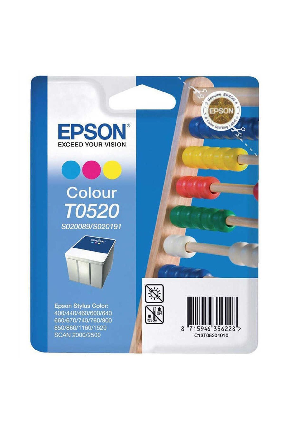 Epson T0520 Orjinal Renkli Kartuş C13t05204020
