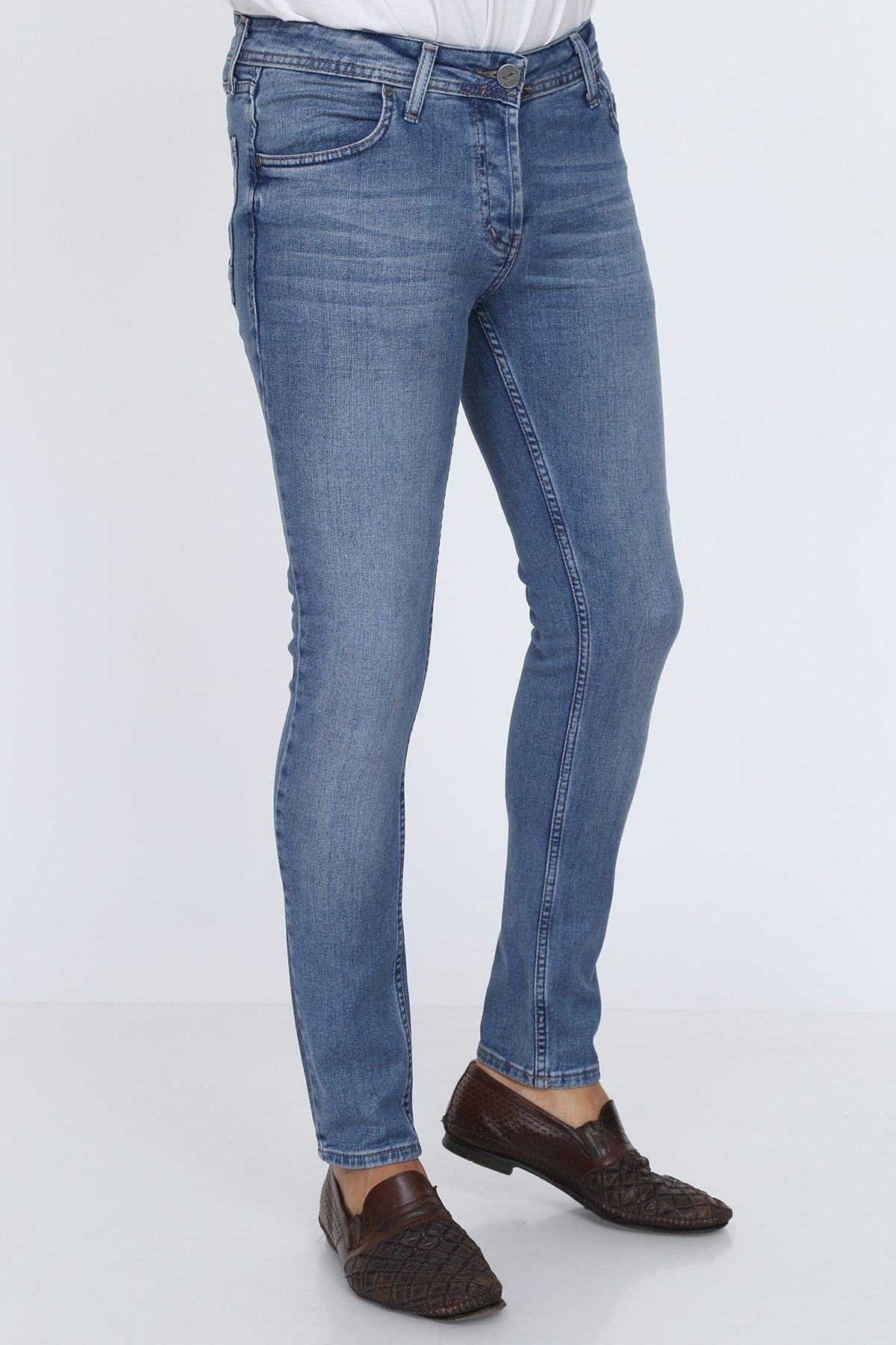 Digital Jeans Dar Kesim Erkek Açık Renk Kot Pantolon