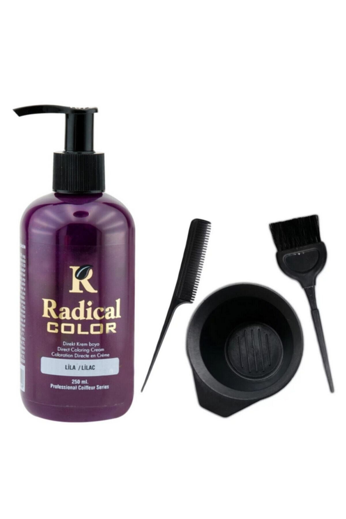 Radical Saç Boyası Lila 250ml Ve Fluweel Saç Boya Kabı Seti