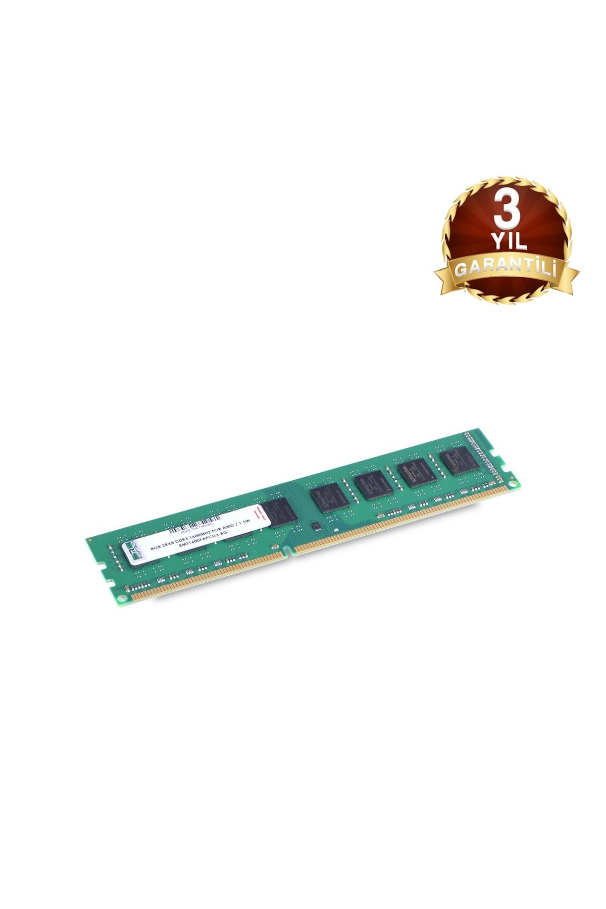 RAMTECH (SADECE AMD İŞLEMCİLERE UYUMLU) 8gb Ddr3 1600mhz Masaüstü Ram 1.5w