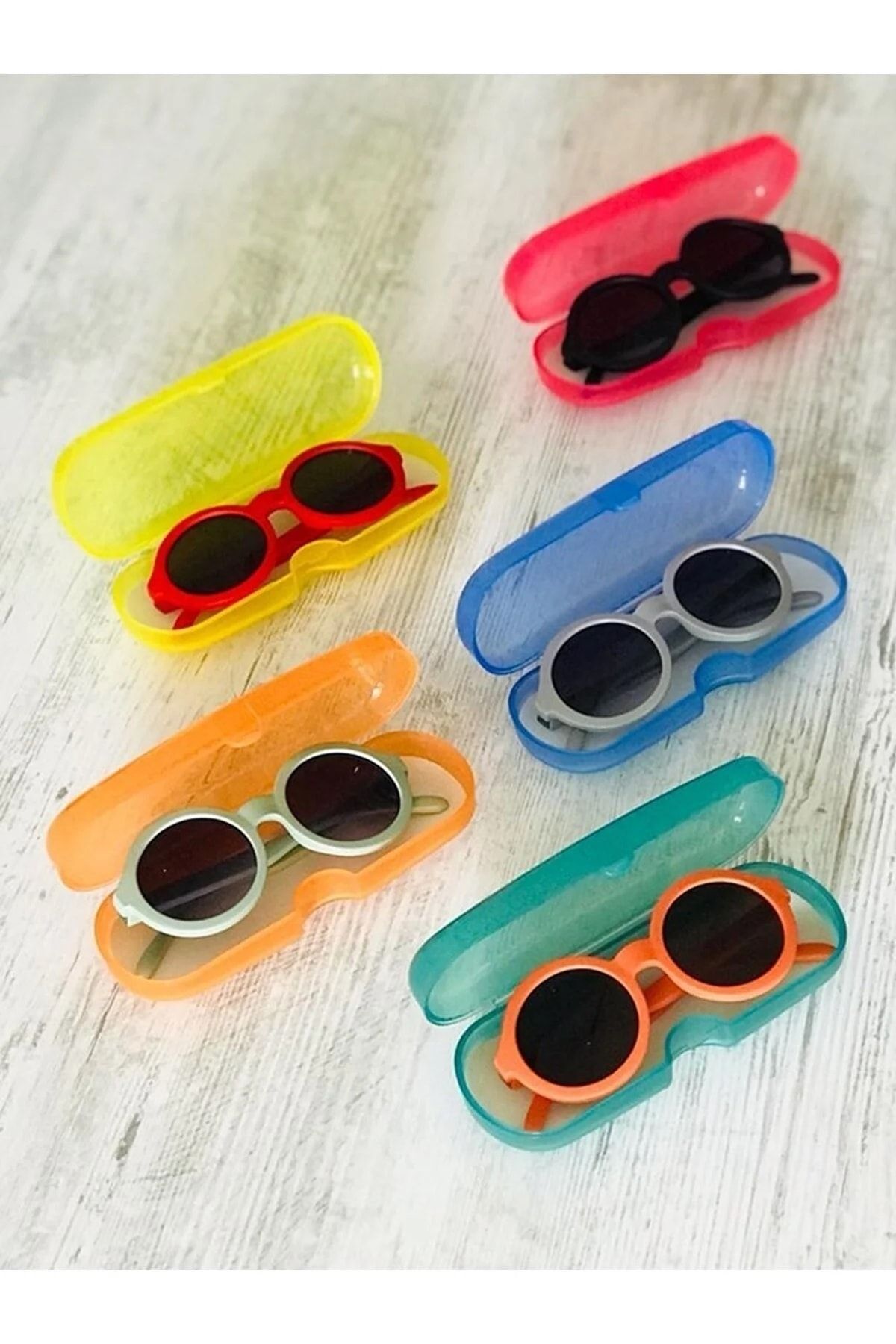 minibuki Mavi Renkli Şeffaf Çocuk Gözlük Kutusu