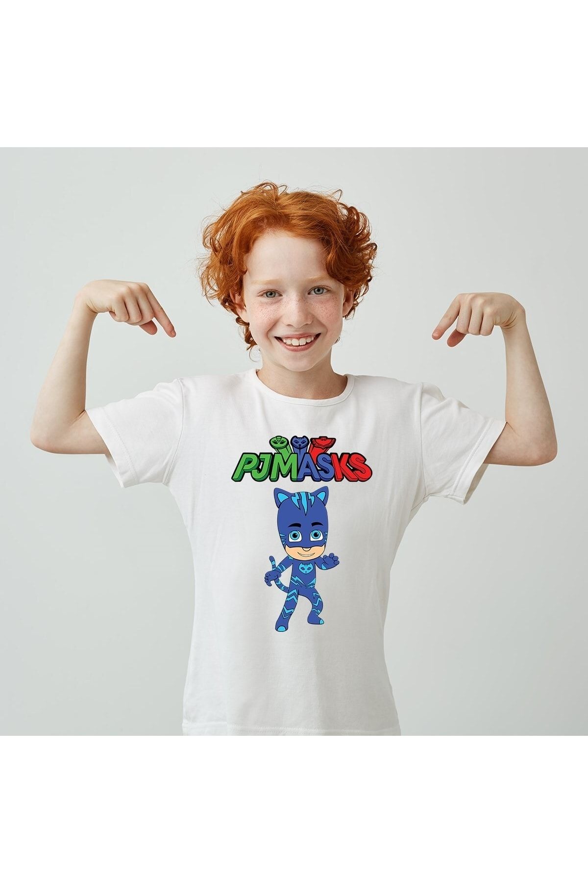 hilon Pj Masks Connor Baskılı Unisex Çocuk Tişört H09