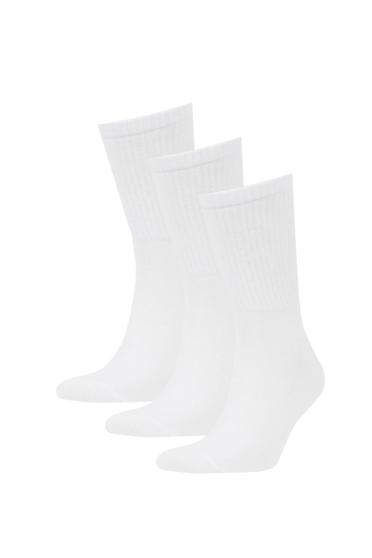 Defacto Erkek 3'lü Pamuklu Uzun Çorap Z0806azns