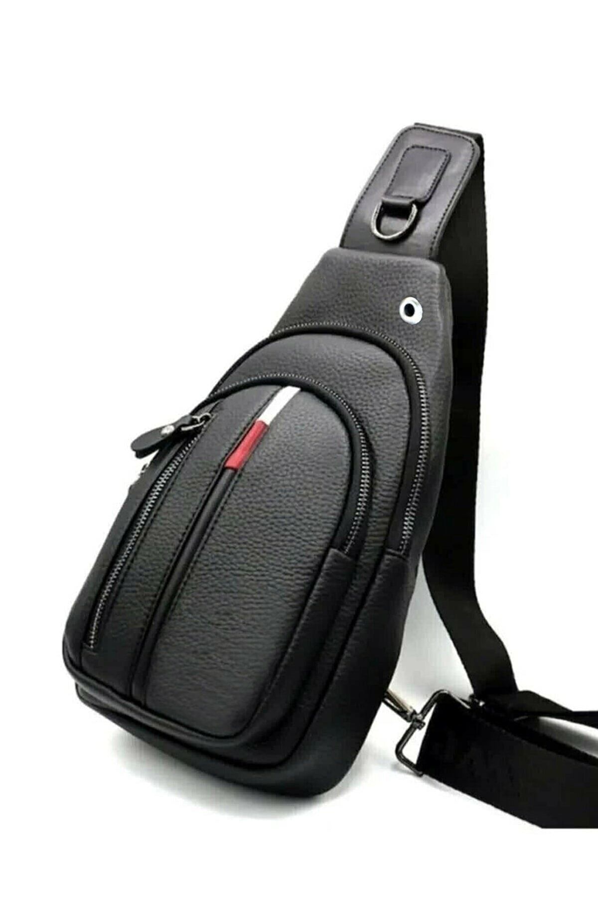 Genel Markalar Unisex Siyah Usb Çıkışlı Bodybag Çanta Çapraz Askılı Bel Göğüs Ve Omuz Çantası