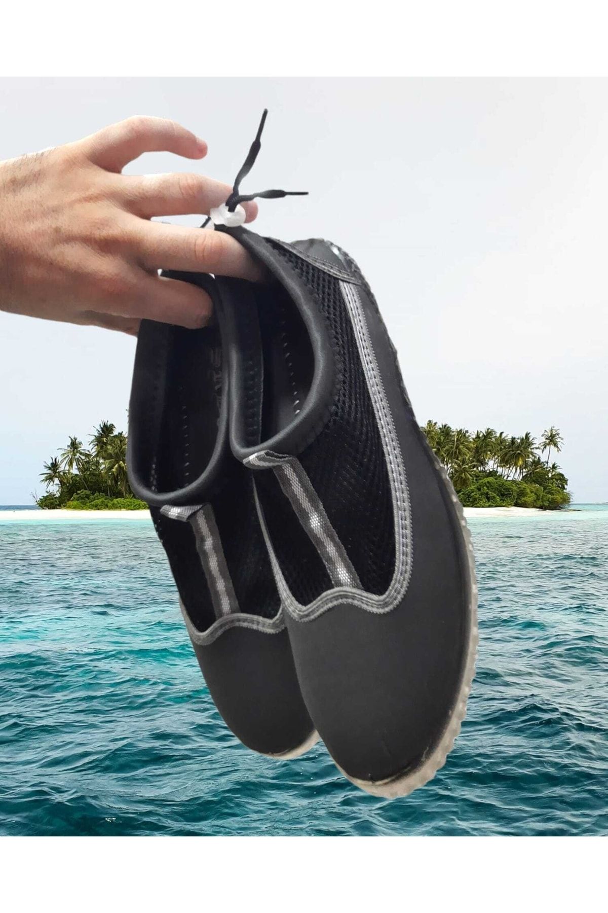 orkistore Unisex Gri Deniz Ayakkabısı Havuz Plaj Sörf Rafting Deniz Ayakkabısı