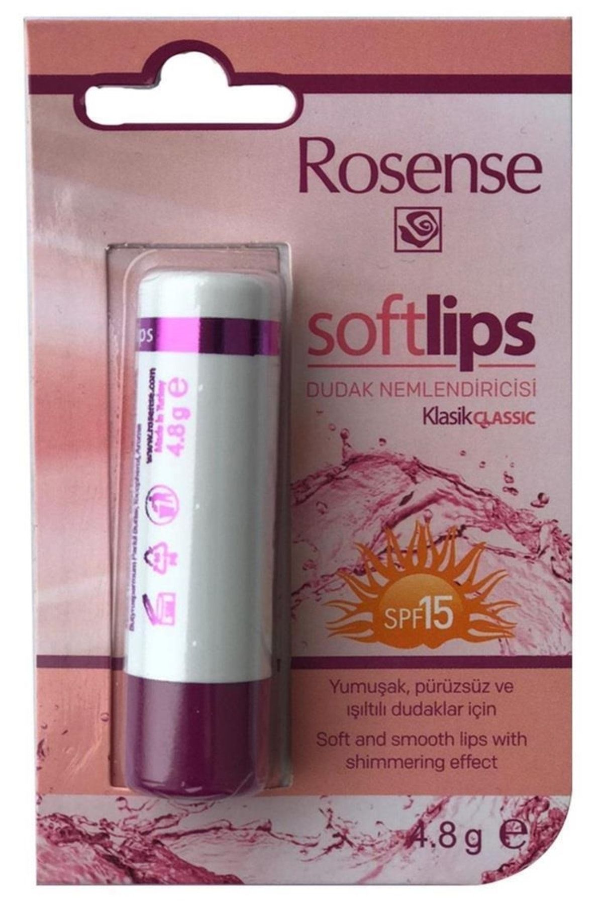 Rosense Dudak Nemlendirici - Soft Lips Stick Spf 15 4.8 G