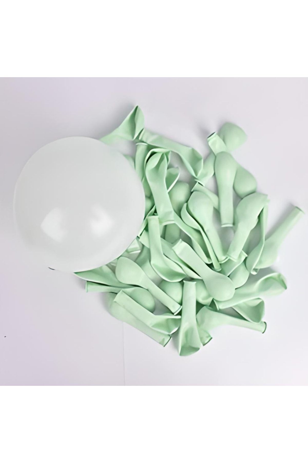 Big Party Mini Makaron Balon Yeşil Renkli 6'' 100 'lü