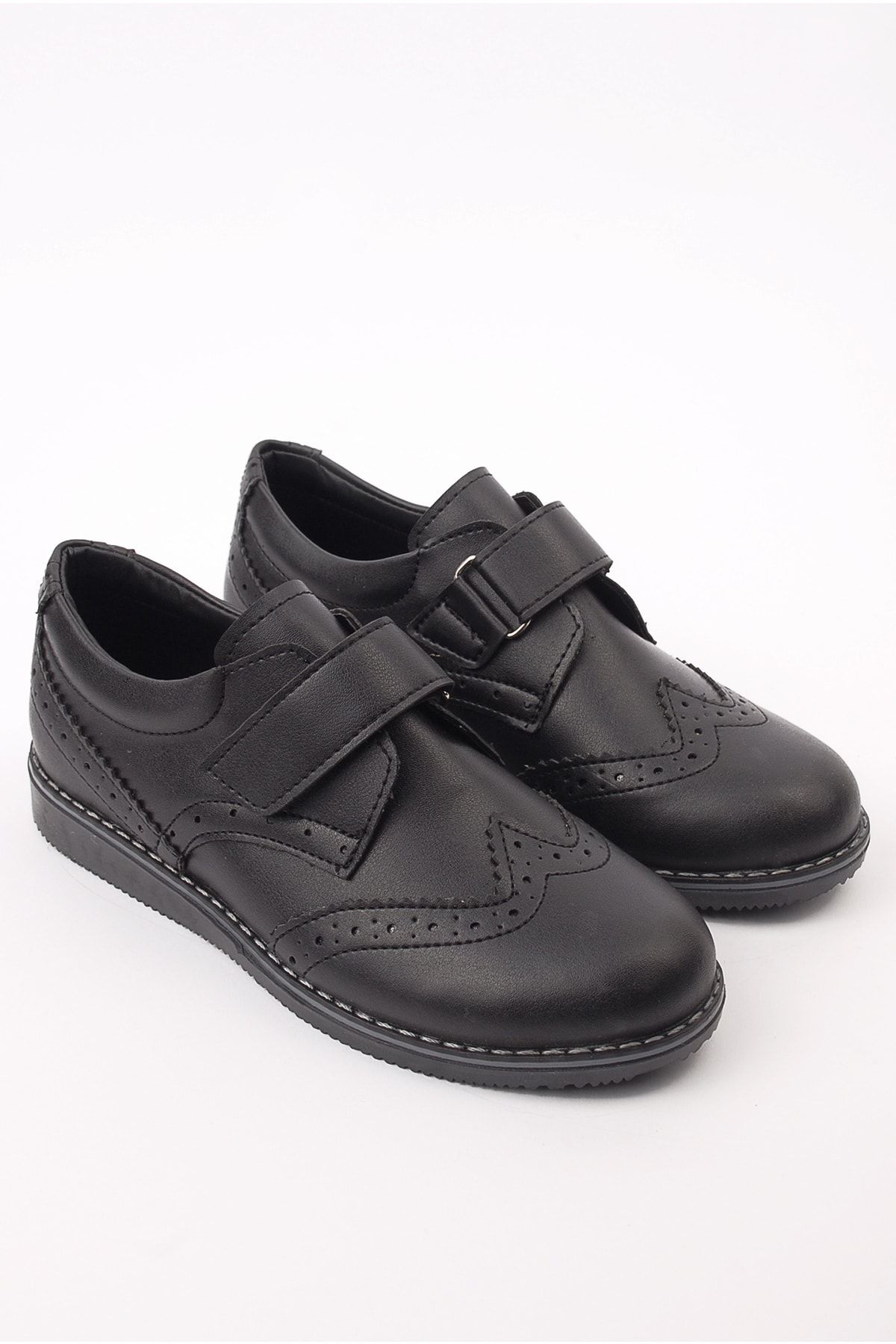 Minican Erkek Çocuk Siyah Cilt Cırtlı Günlük Ayakkabı