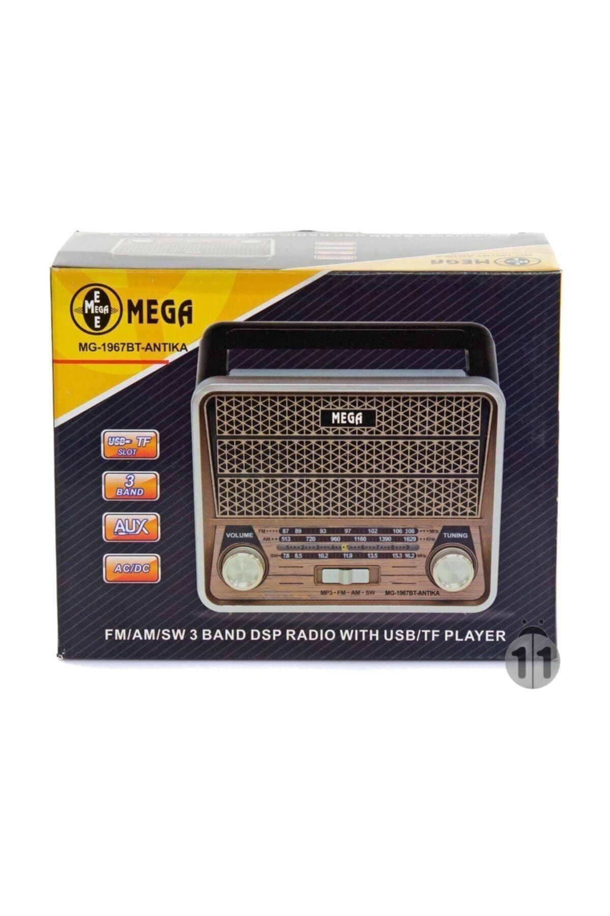 Mega Mg-1967u Antika Usb+hafıza Kartlı Radyo Kulaklık Hediyeli