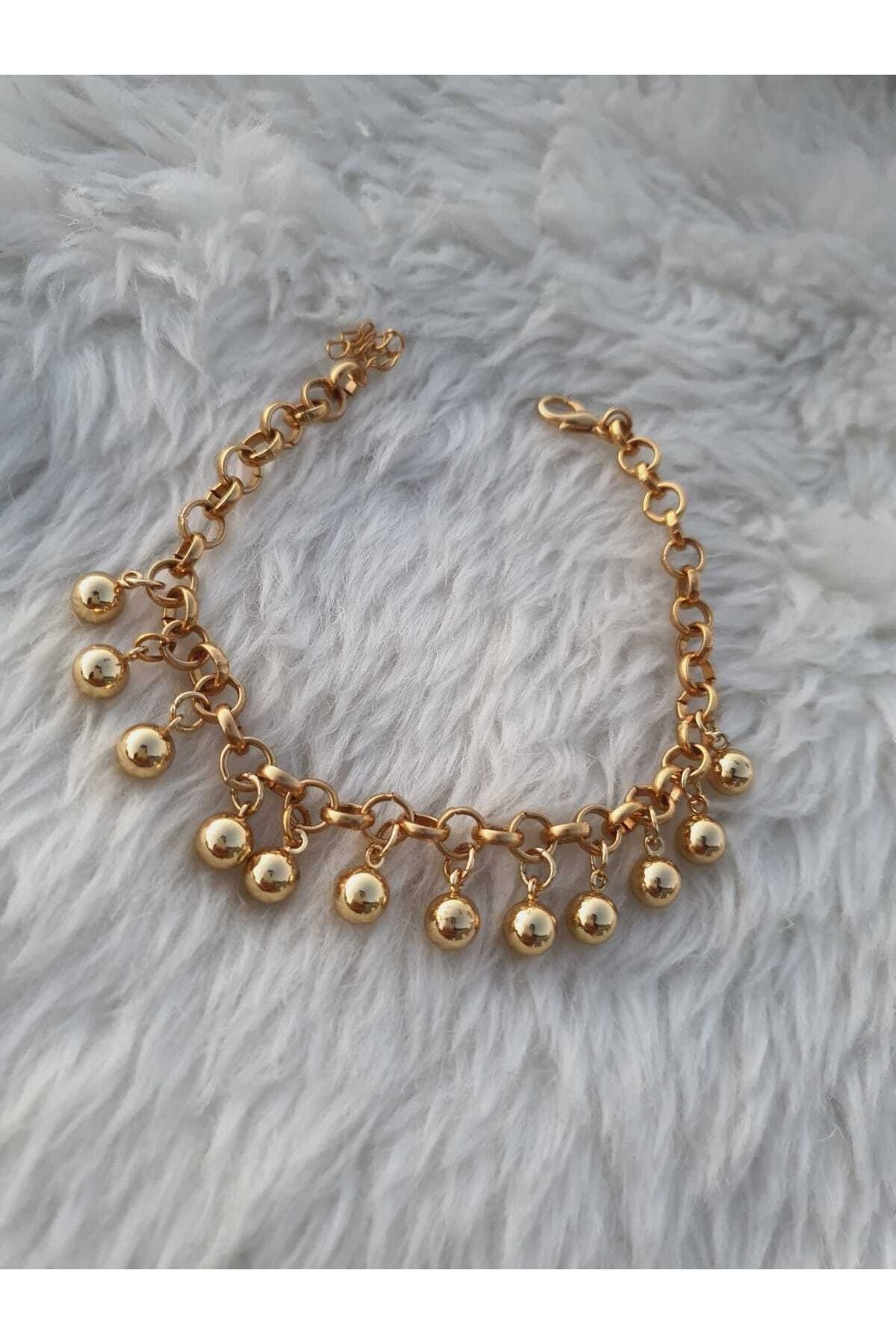 barisiva gold 22 Ayar Altın Kaplama Toplu Kişniş Bileklik