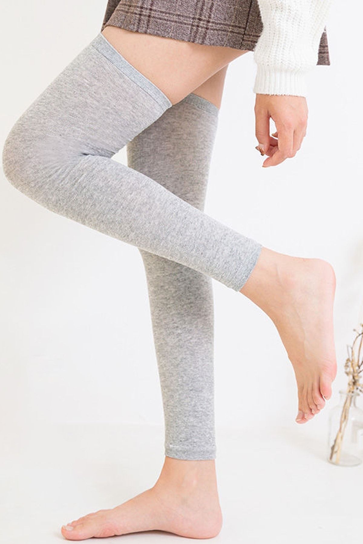 BGK Tekli Kadın Tozluk Dizüstü Çorap Yeni Trend Pamuklu