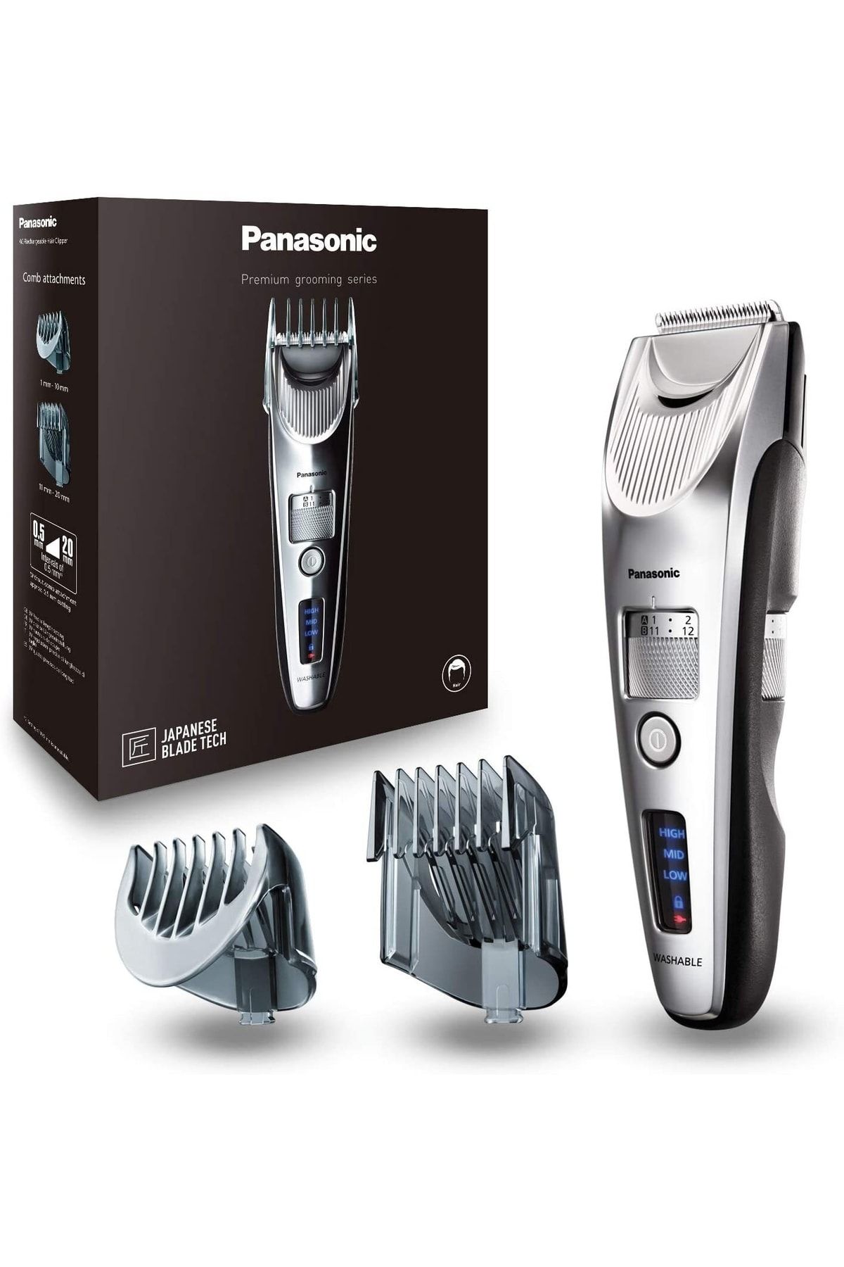 Panasonic - Kişisel Bakım Er-sc60-s803 | Saç Kesme Makinesi - Premium 38 Uzunluk Ayarı 2 Aparat