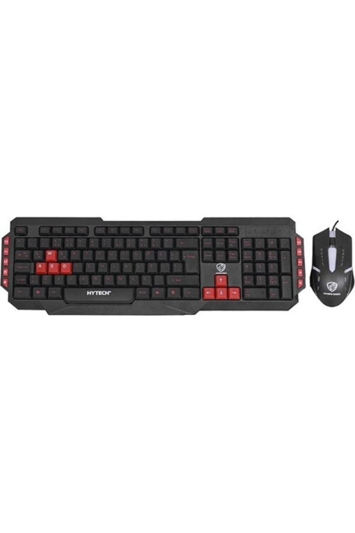 Hytech Hyk-46 Gamy Combo Siyah Usb Kırmızı Tuşlu Q Gaming Oyuncu Kablolu Klavye + Mouse Set