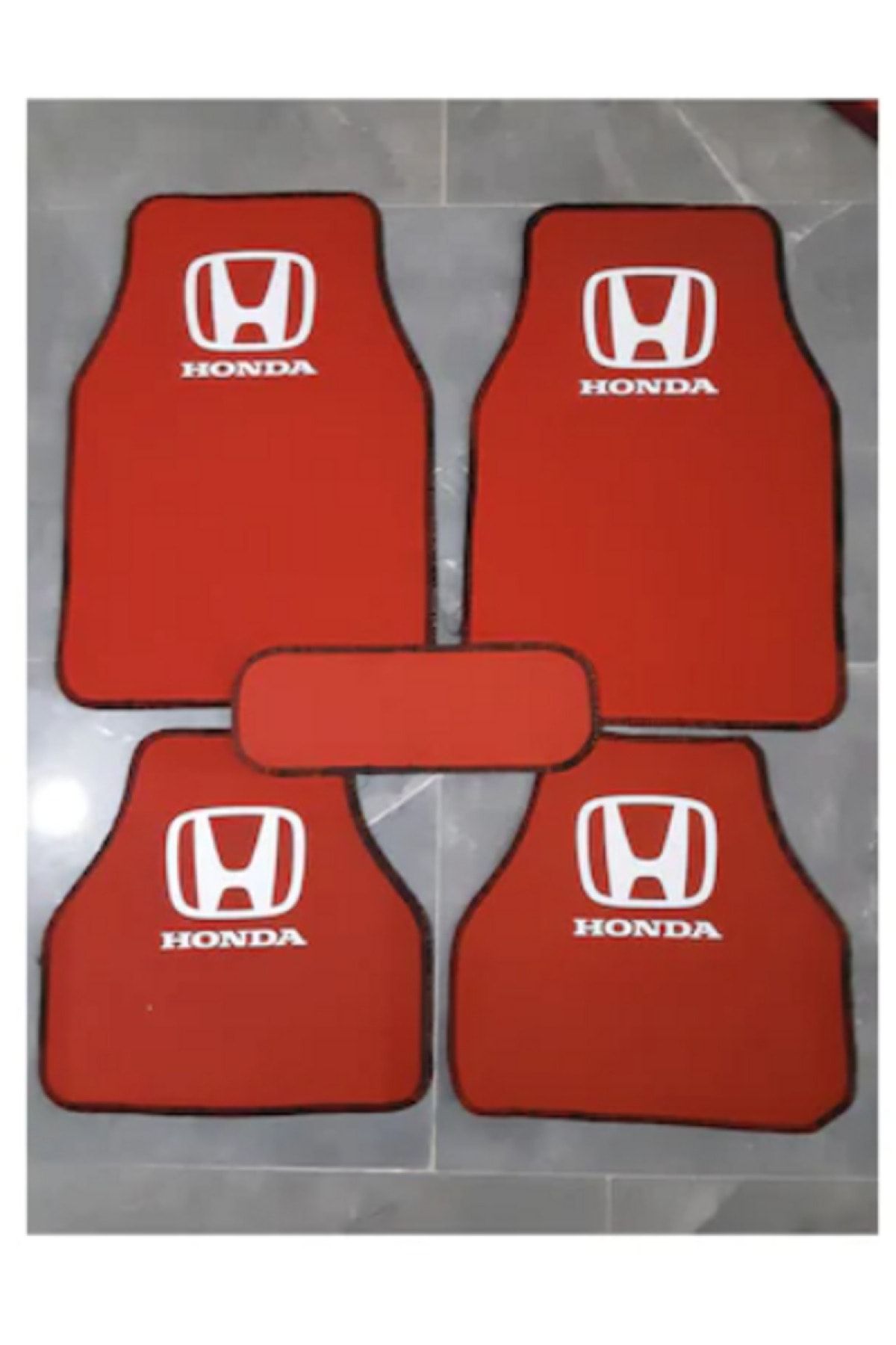 Honda Civic Logolu Kırmızı Halıfleks Paspas Seti