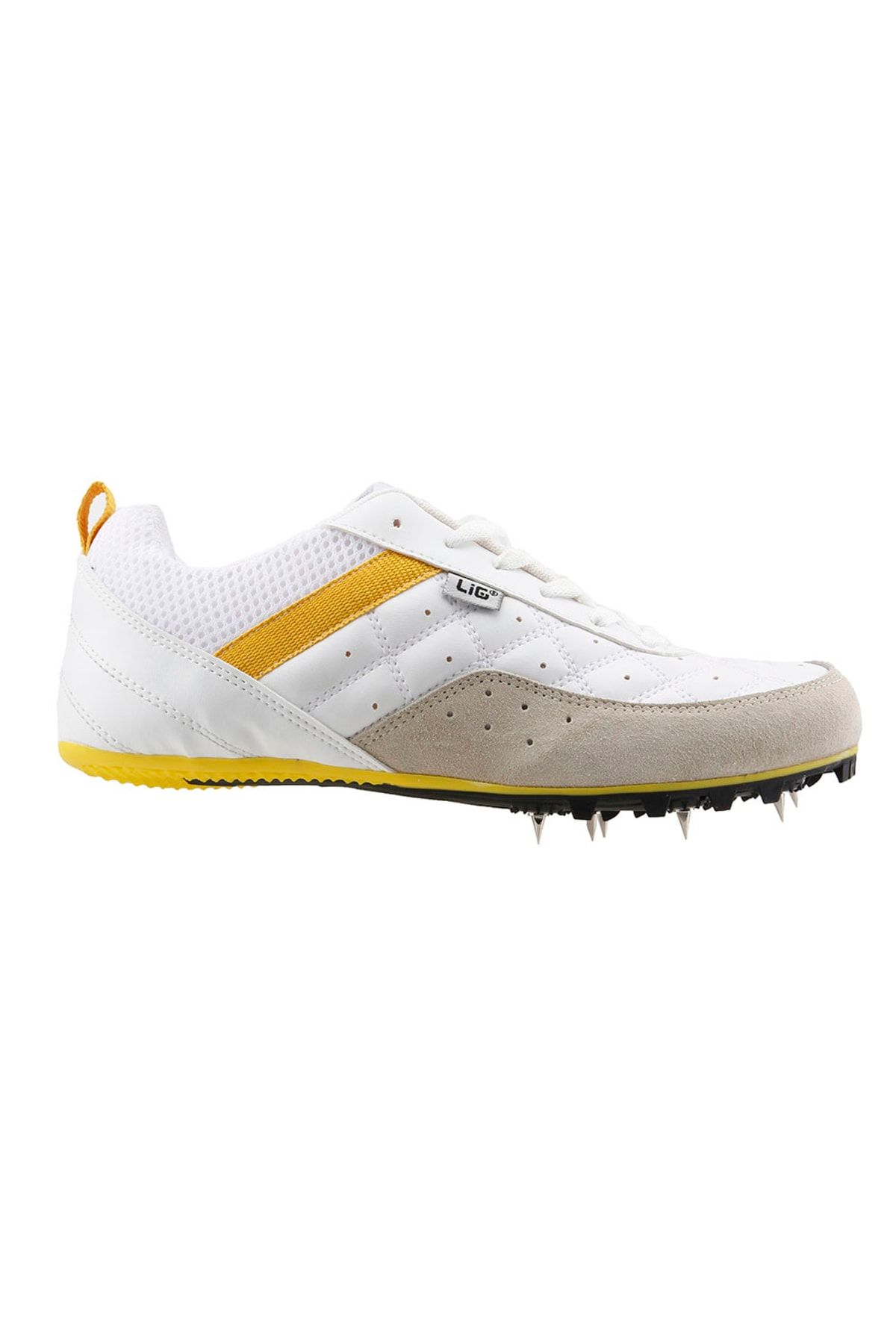 Genel Markalar Monaco Erkek Çivili Koşu Ayakkabısı Beyaz - Sarı