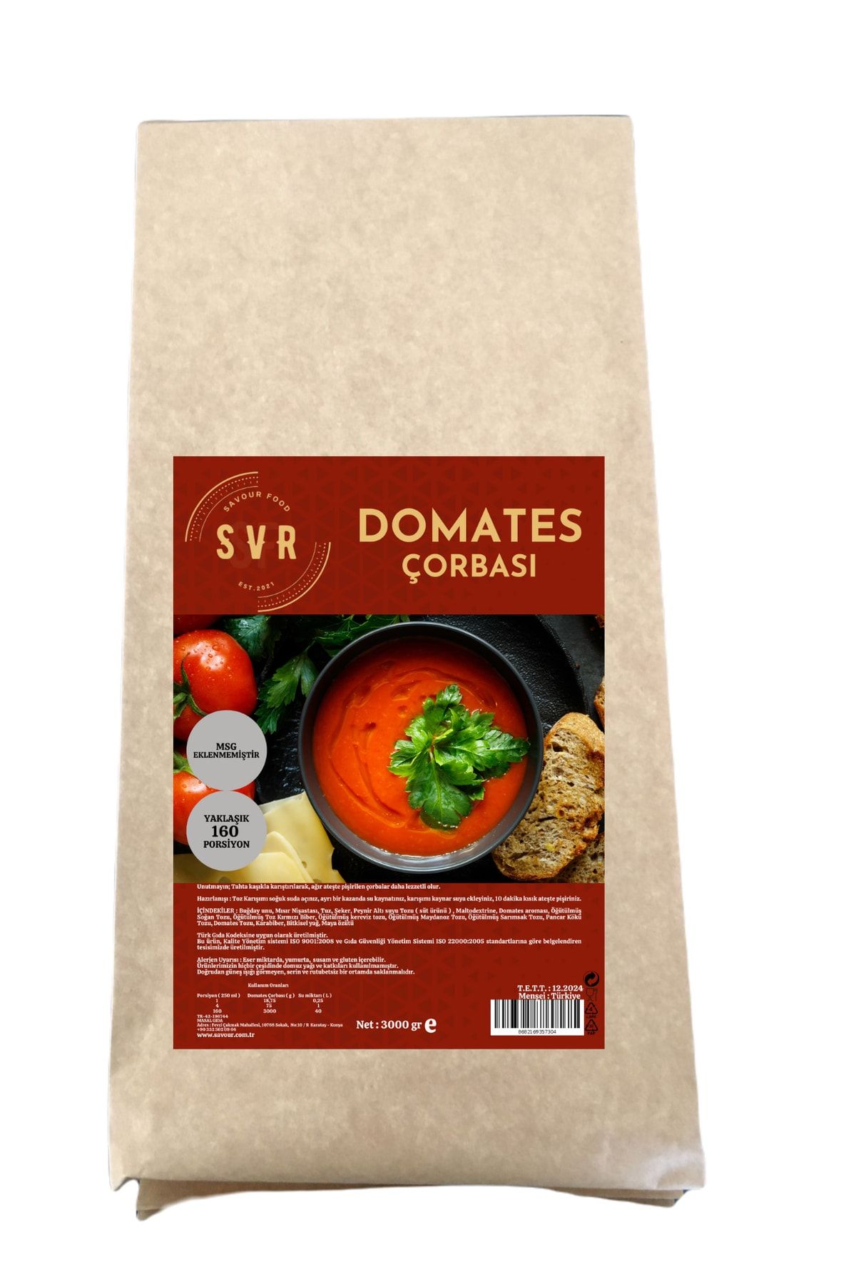 SAVOUR Domates Çorbası - 3000 Gr