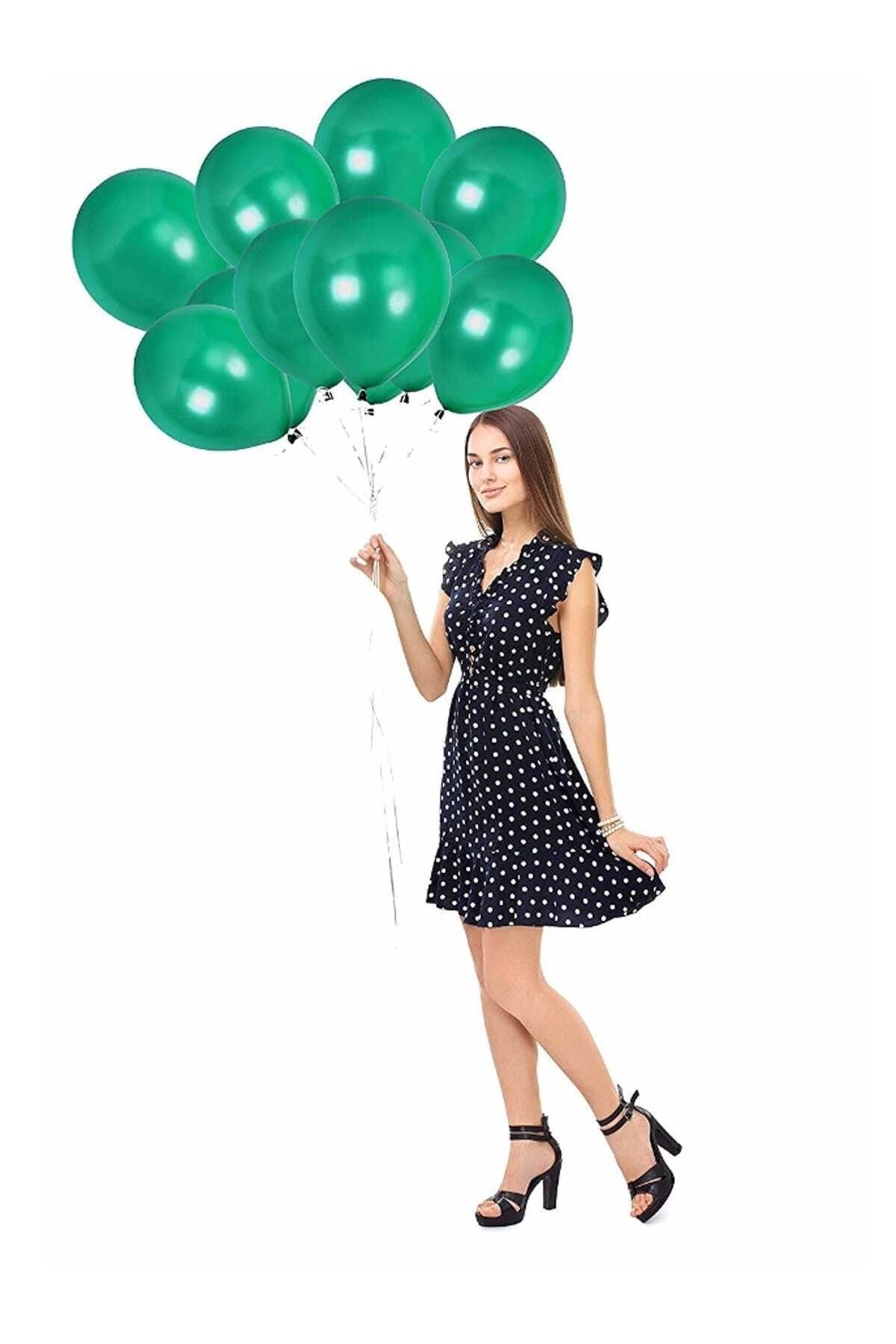 Magic Hobby Yeşil Renk Metalik Balon 50 Adet ( 50'li Paket)
