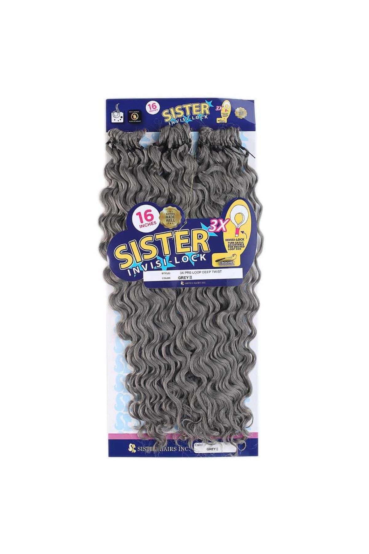 Lisinya Sister Afro Dalgası Saç / Orta Ton Gri Grey 2 () - 37799-1453
