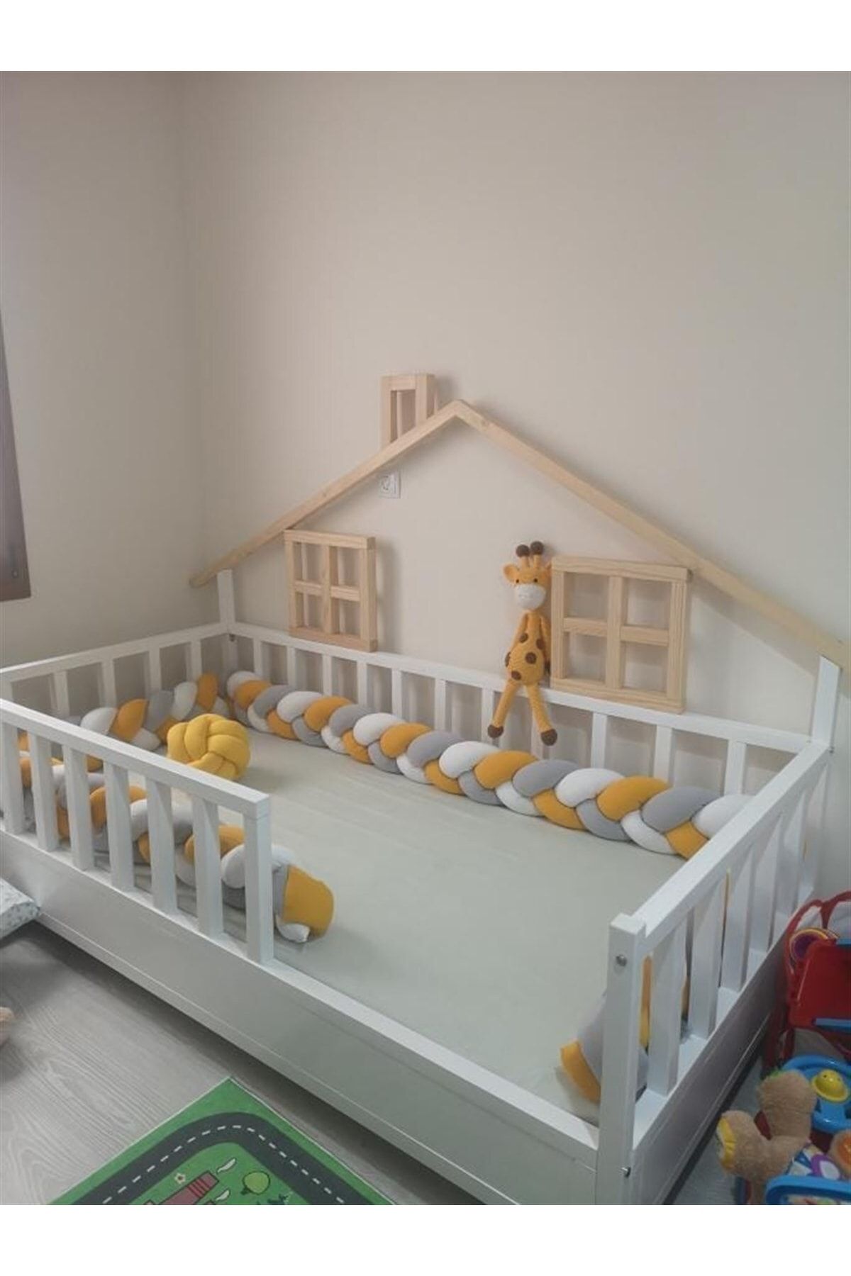 Jaju Baby Karışık Renk 60x120 3 Örgü Koruma Yatak Koruyucu Özel Tasarım