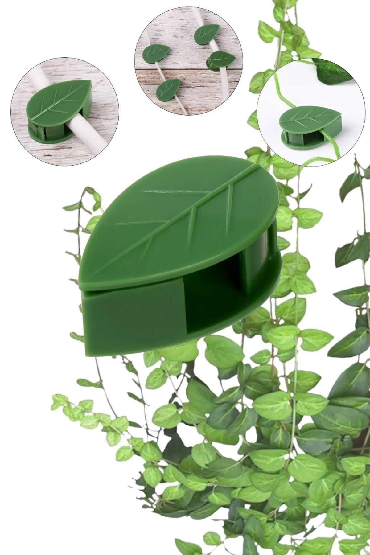 Buffer ®10 Lu Yaprak Tasarımlı Kablo Bitki Sarmaşık Düzenleyici Yapışkanlı Klipsler
