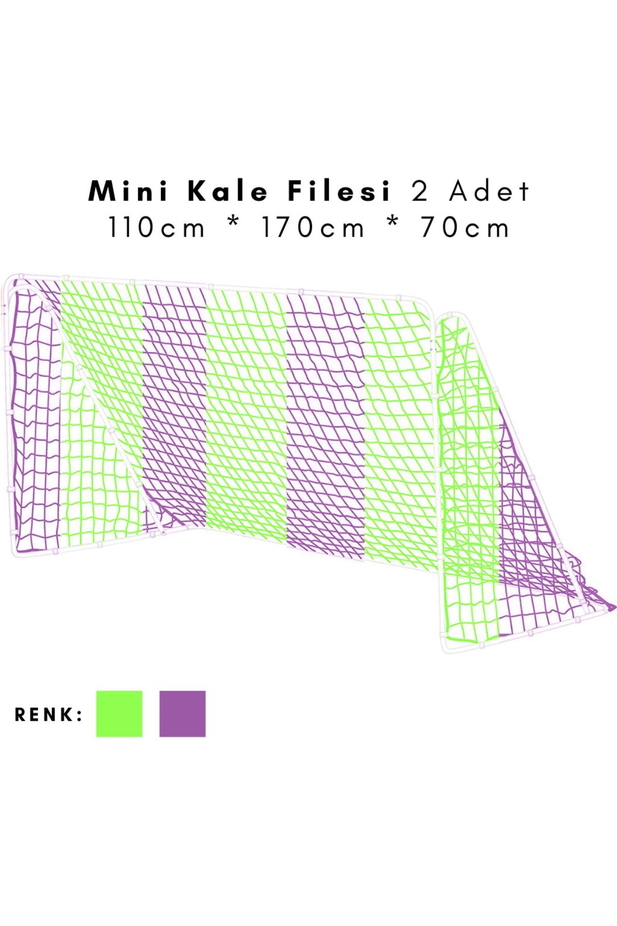 ÖZBEK Minyatür Kale Filesi - Mini Kale Ağı 110 * 170 * 70cm (2 Adet File)