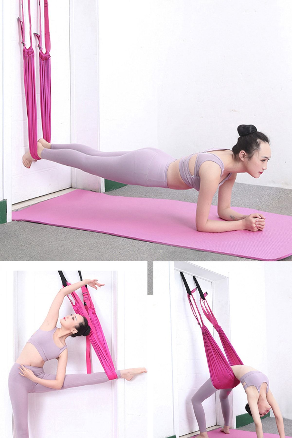 Leiste Yoga Fly Practice Hamağı Antigravity Yoga Pilates Fitness Askılı Yoga Denge Spor Aleti