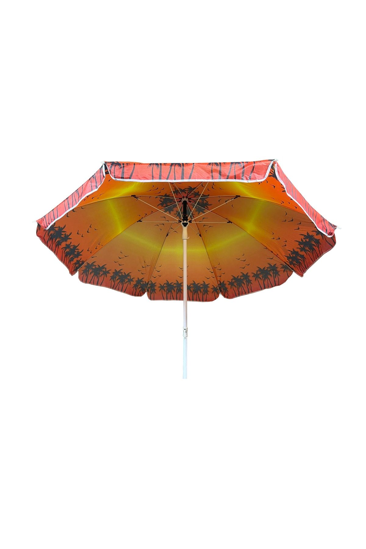 Sunlife Renkli 8 Telli Eğilebilir Plaj Balkon Deniz Bahçe Şemsiyesi 180 Cm Polyester Kumaş