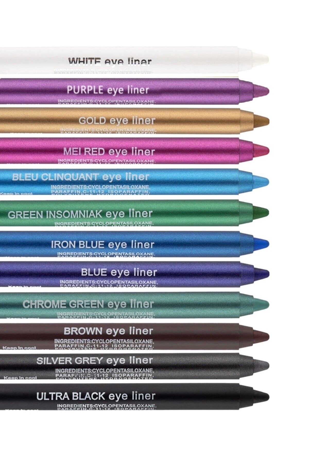 Lavider Eyeliner Ultra Black 12 Renkli Neon Yağlı Göz Kalemi 2022 Trend Renkler