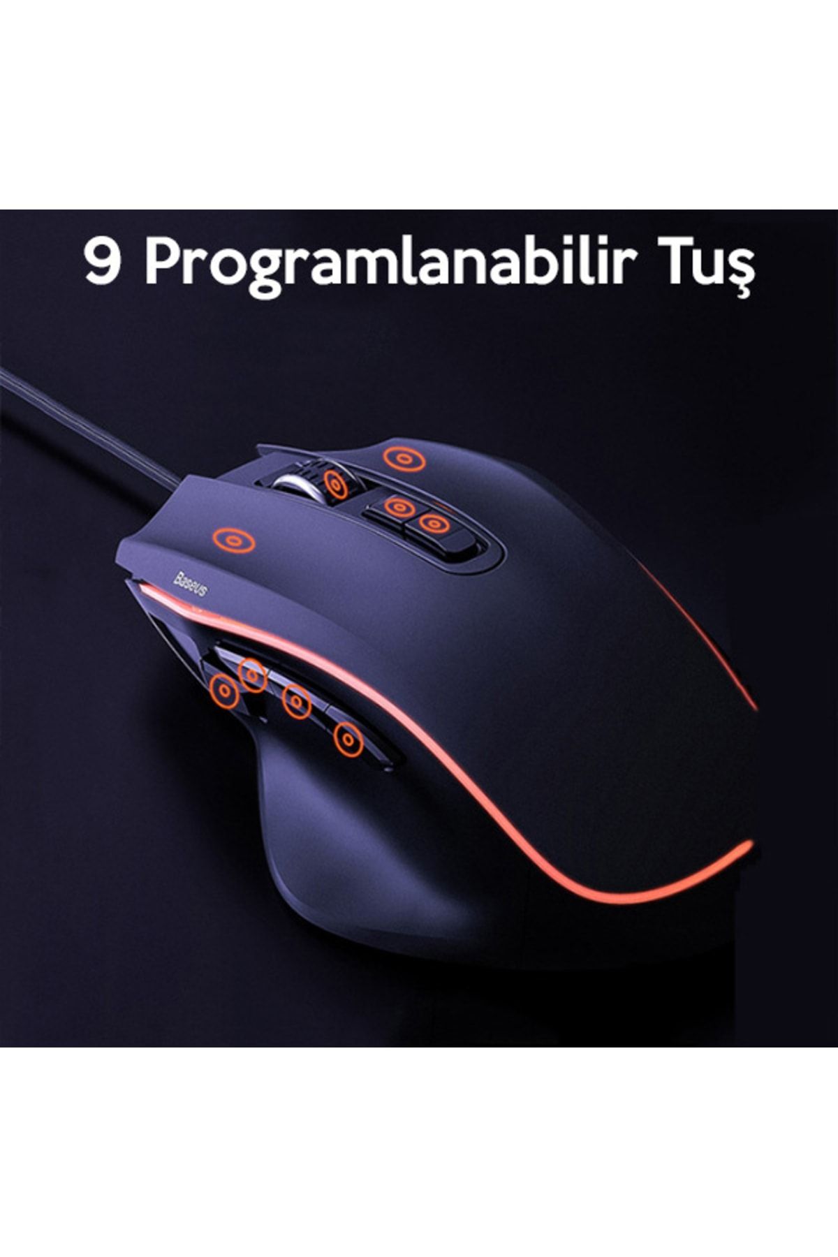 Baseus Gamo 9 Keys Programming Gaming Mouse