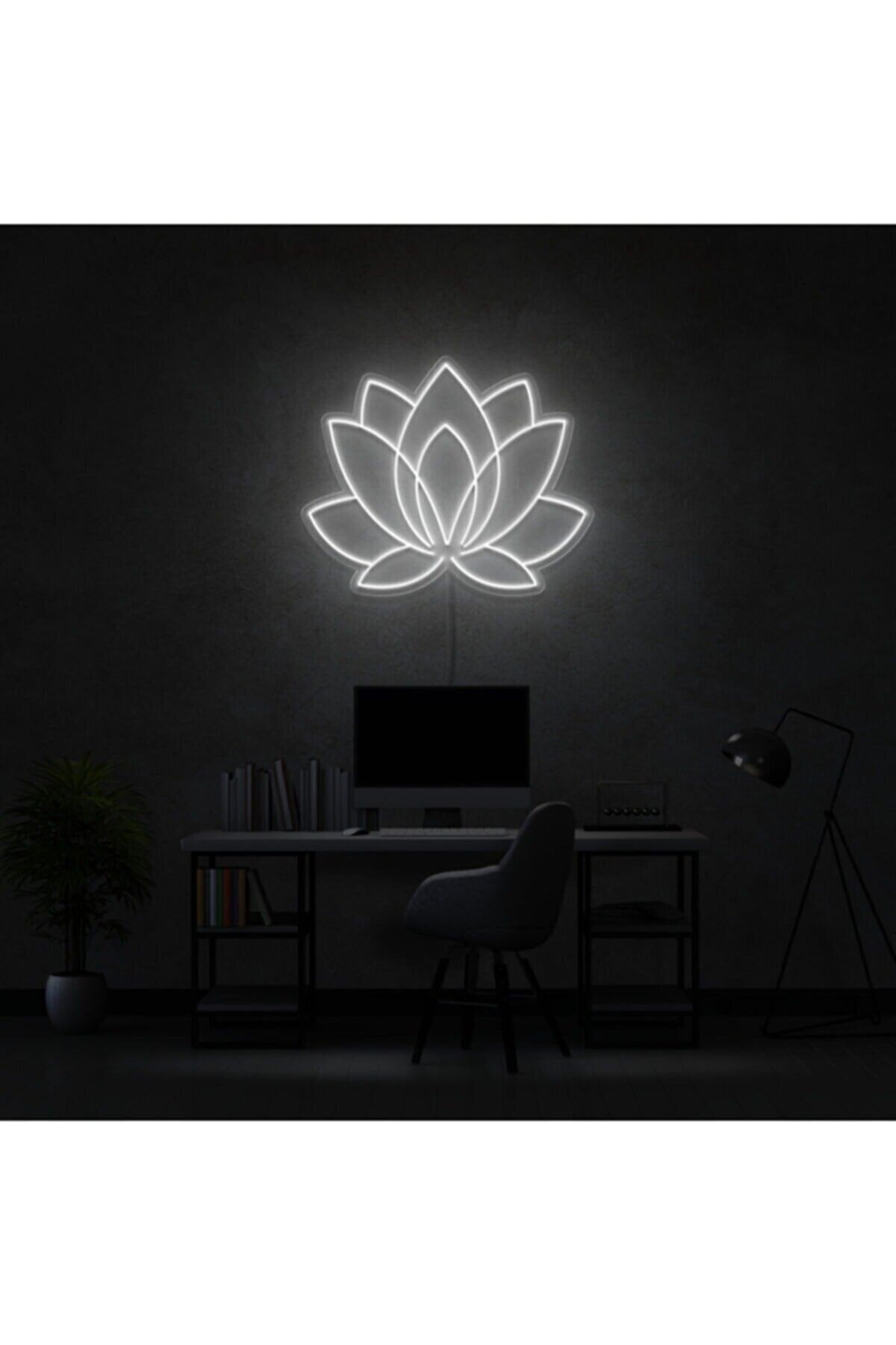 HYL Neon Led Lotus Çiçeği Dekoratif Gece Aydınlatması Ve Aksesuar