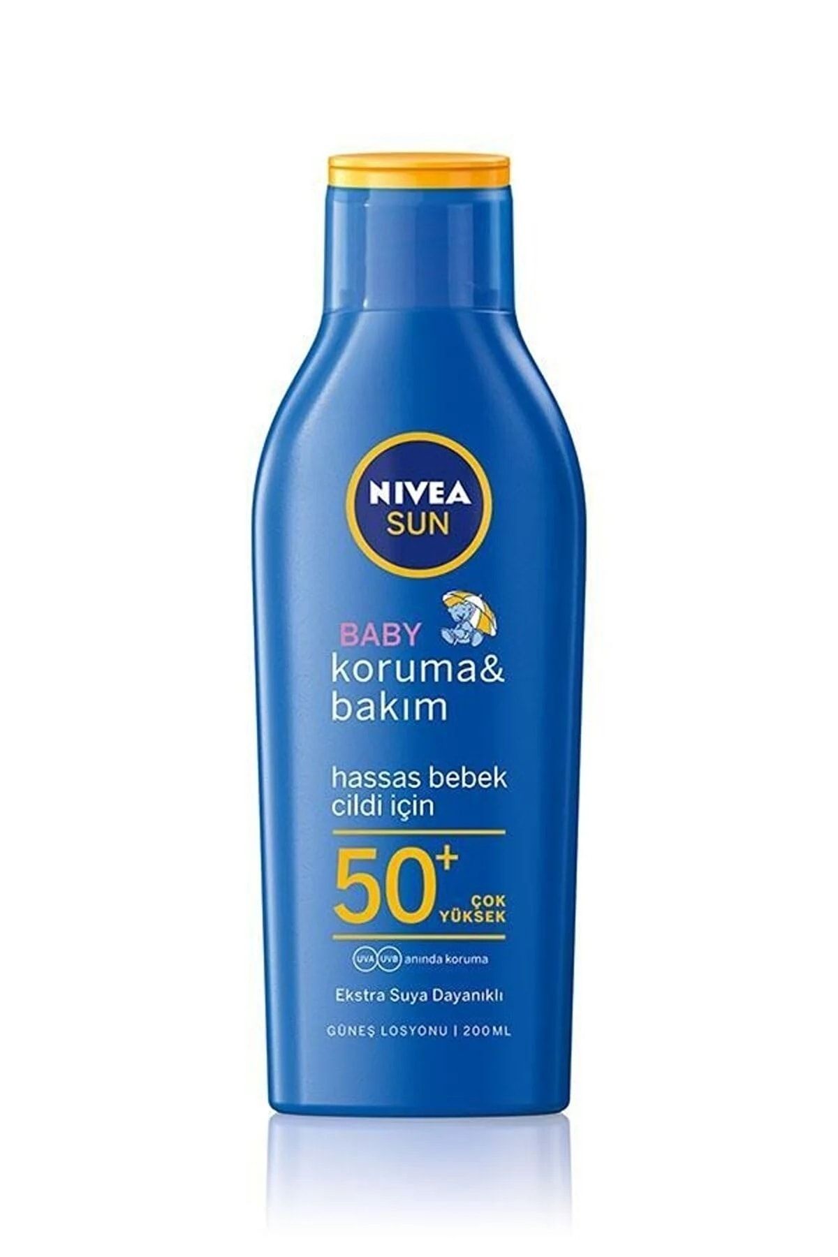 NIVEA Sun Spf 50+ Koruma Bakım Bebek Güneş Losyonu Hassas Cilt Güneş Kremi 200ml Çok Yüksek Koruma